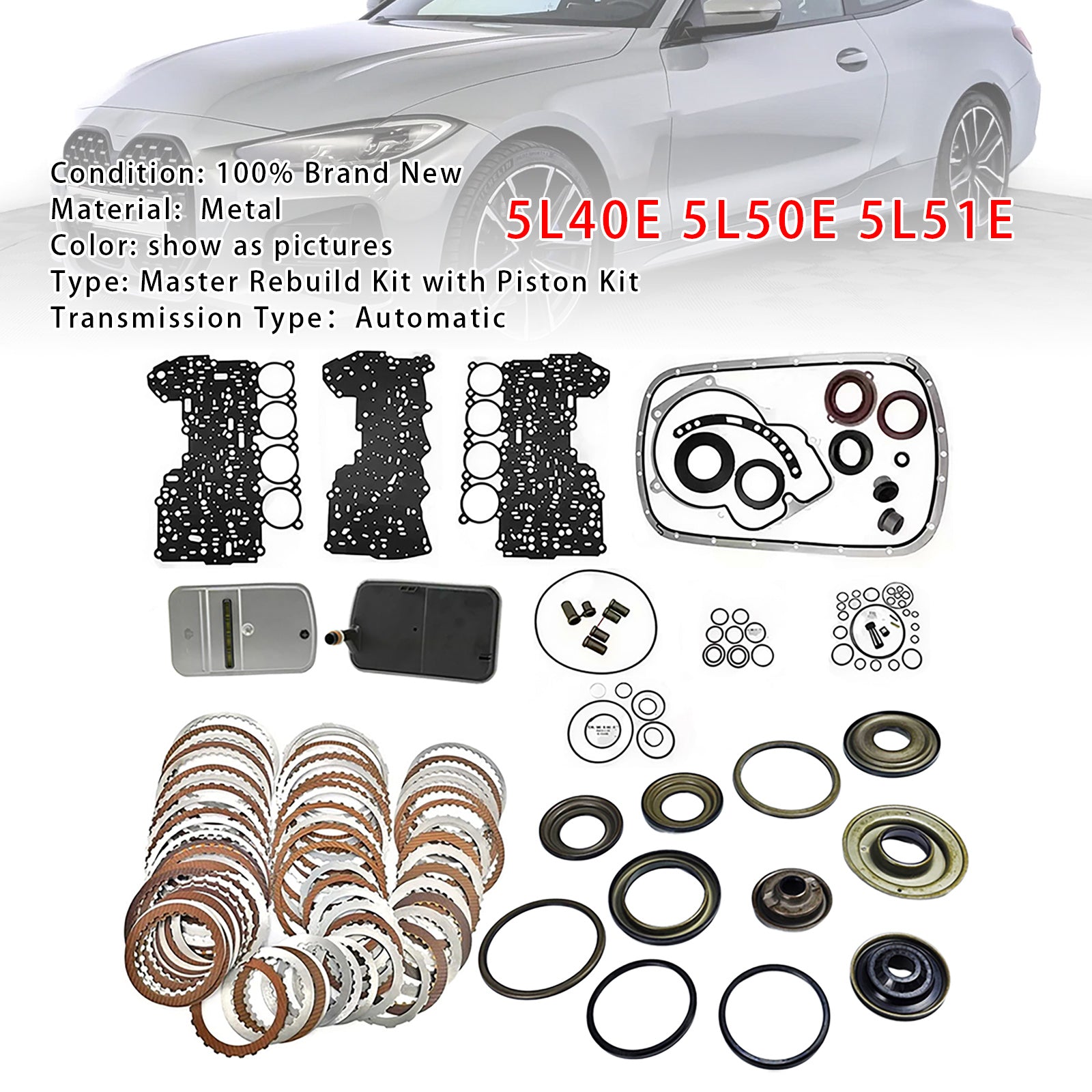 Kit di ricostruzione trasmissione principale pistone automatico 5L40E 5L50E per BMW 4WD