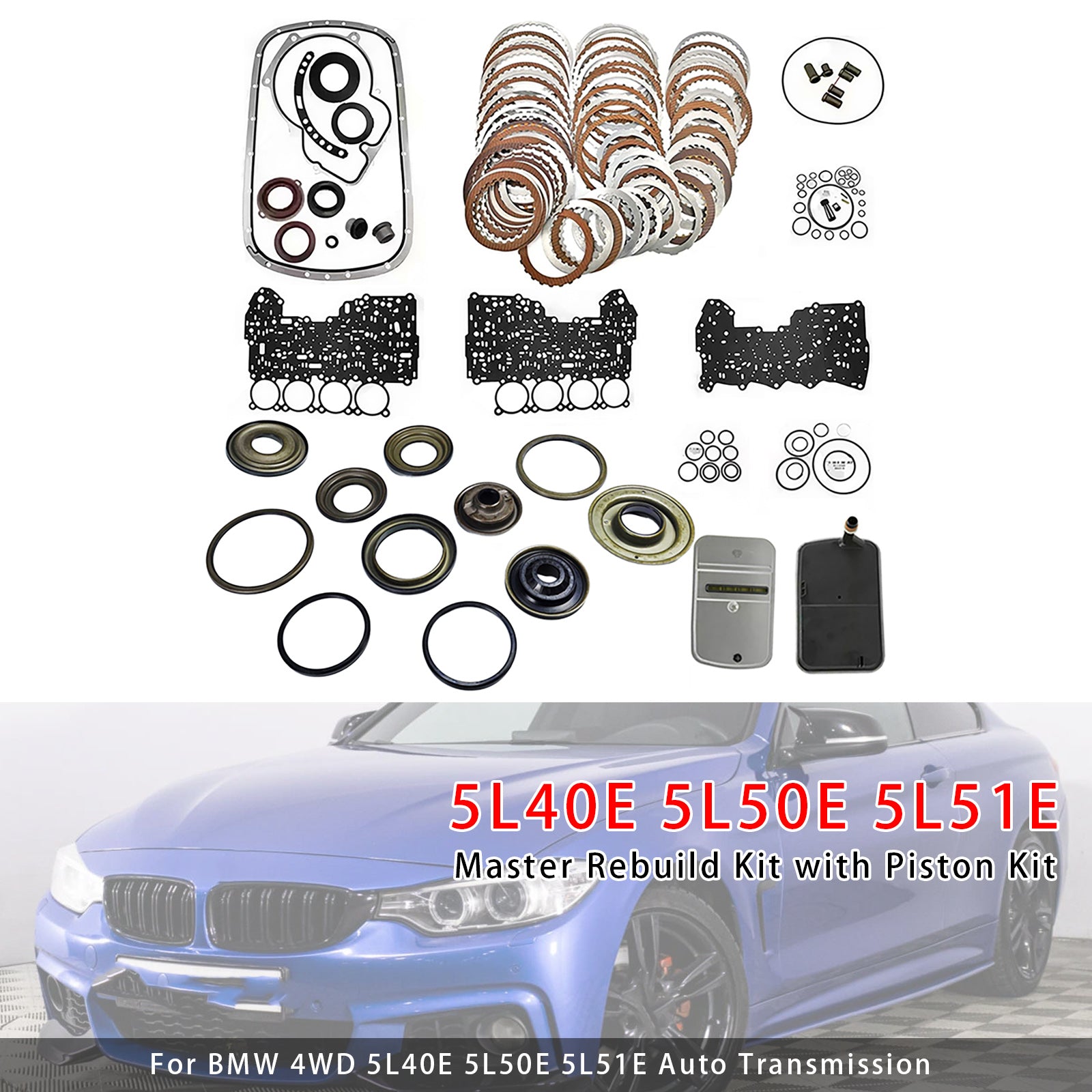 Kit di ricostruzione trasmissione principale pistone automatico 5L40E 5L50E per BMW 4WD