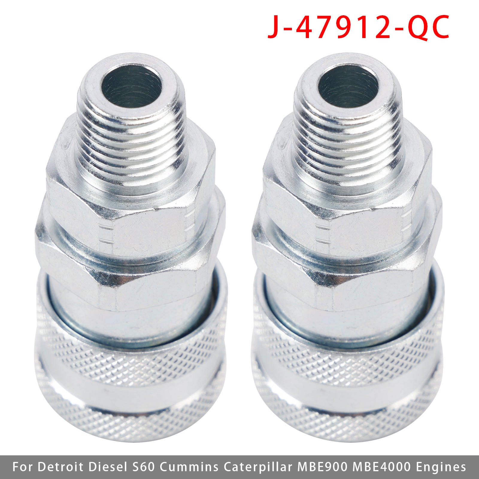 2PCS Raccord de Couplage du Système Carburant J-47912-QC Pour Detroit Diesel