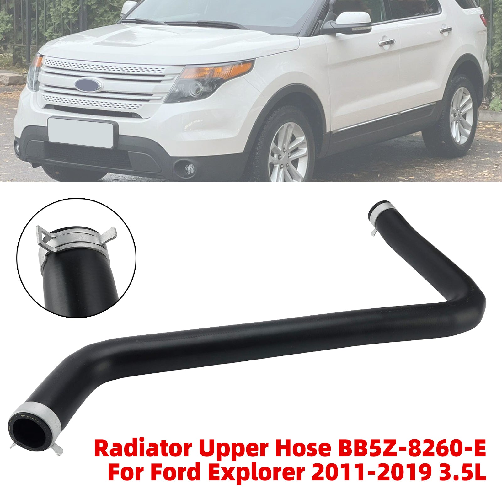 Durite Supérieure Radiateur BB5Z-8260-E Pour Ford Explorer 2011-2019 3.5L
