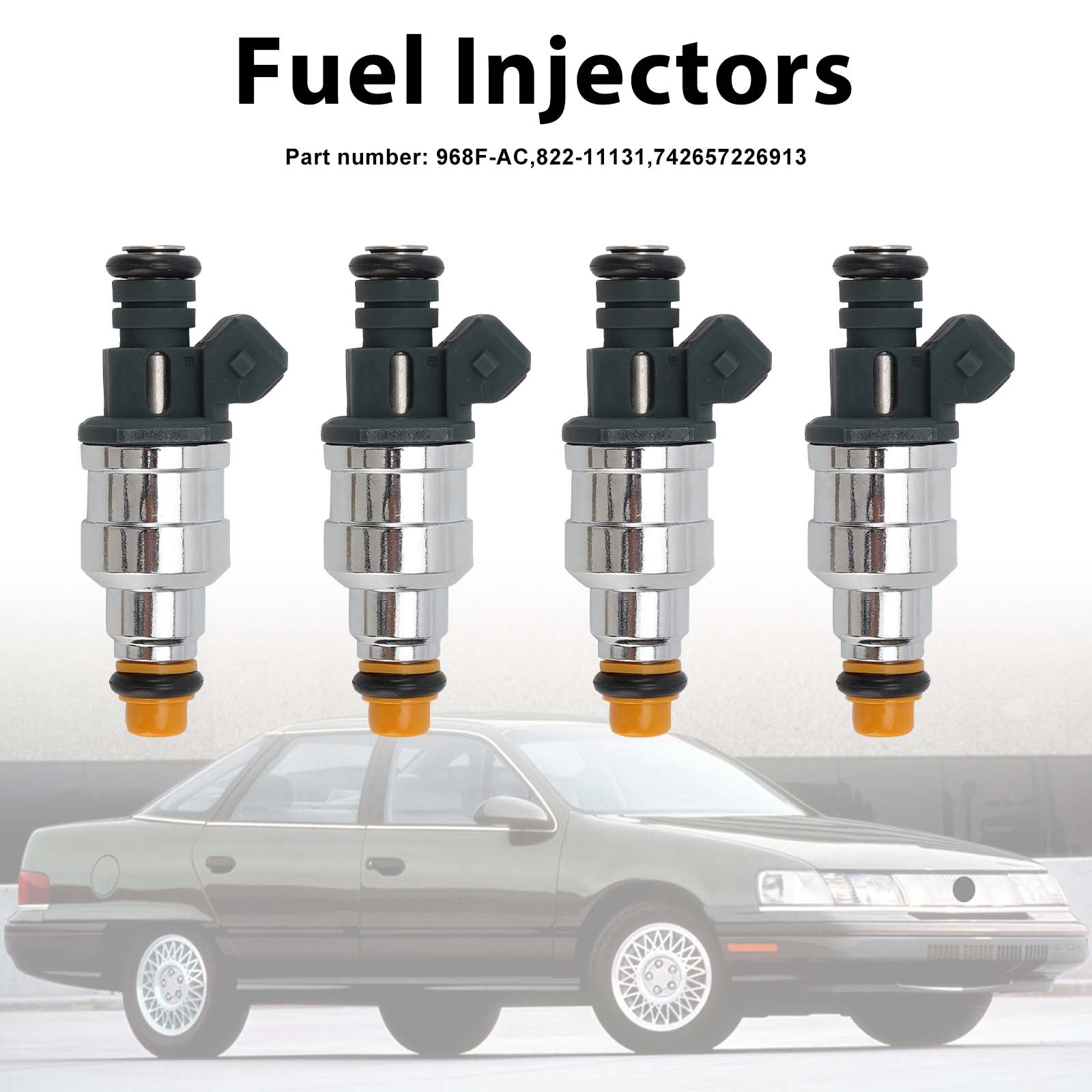 4PC 742657226913 Injecteurs de carburant 968F-AC 822-11131 pour Mercury Ford 2.0