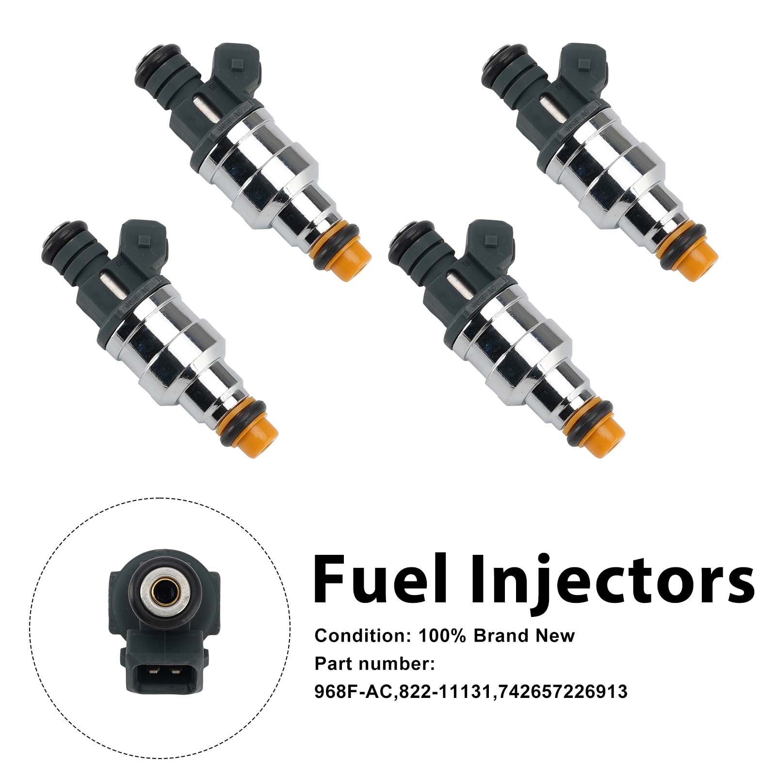 4PC 742657226913 Injecteurs de carburant 968F-AC 822-11131 pour Mercury Ford 2.0