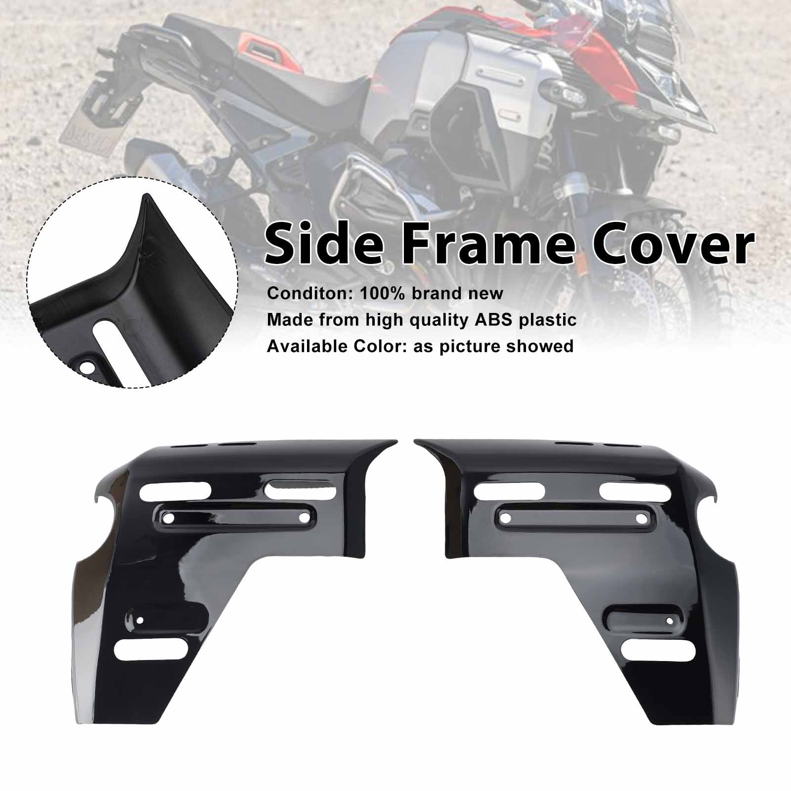 Cache de carénage latéral de cadre pour BMW R1300GS ADV 2025-2026 Black
