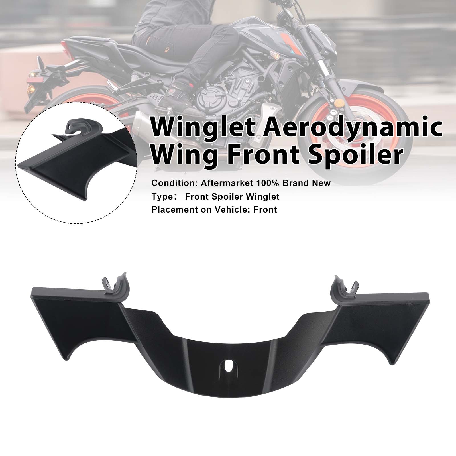 Aileron aérodynamique avant (winglet) pour Yamaha MT-07 2025-2026 Black