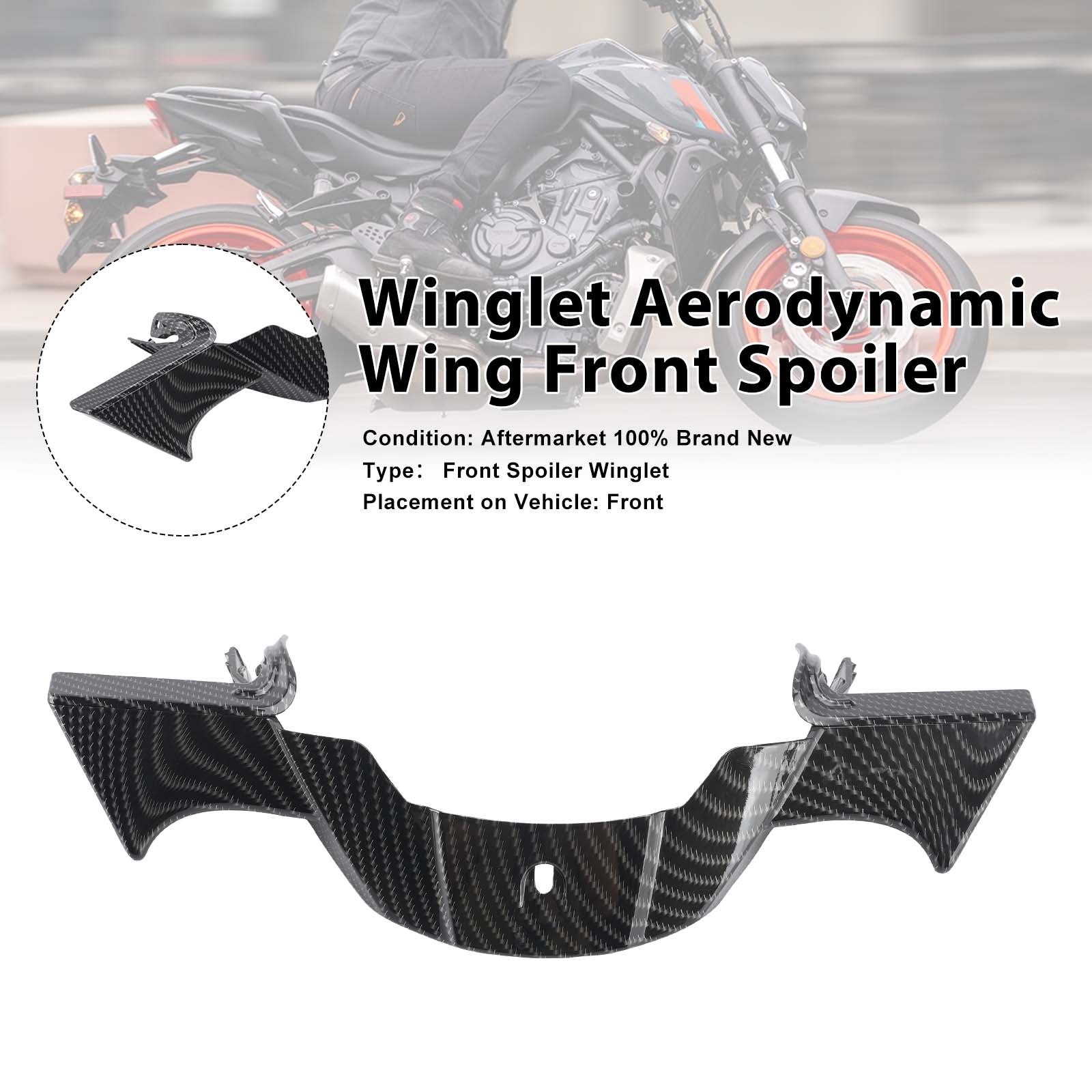 Aileron aérodynamique avant (winglet) pour Yamaha MT-07 2025-2026 Carbon