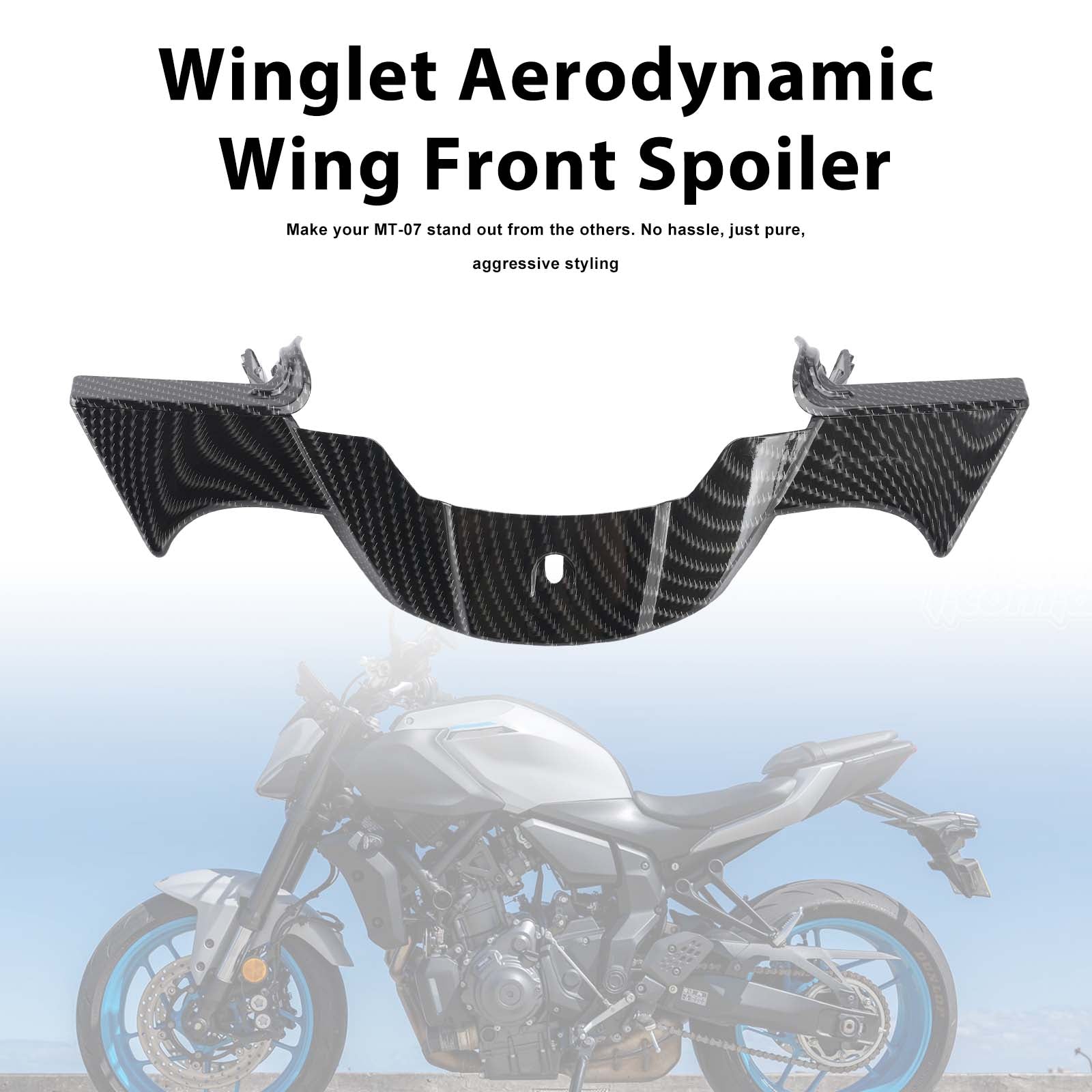 Aileron aérodynamique avant (winglet) pour Yamaha MT-07 2025-2026 Carbon