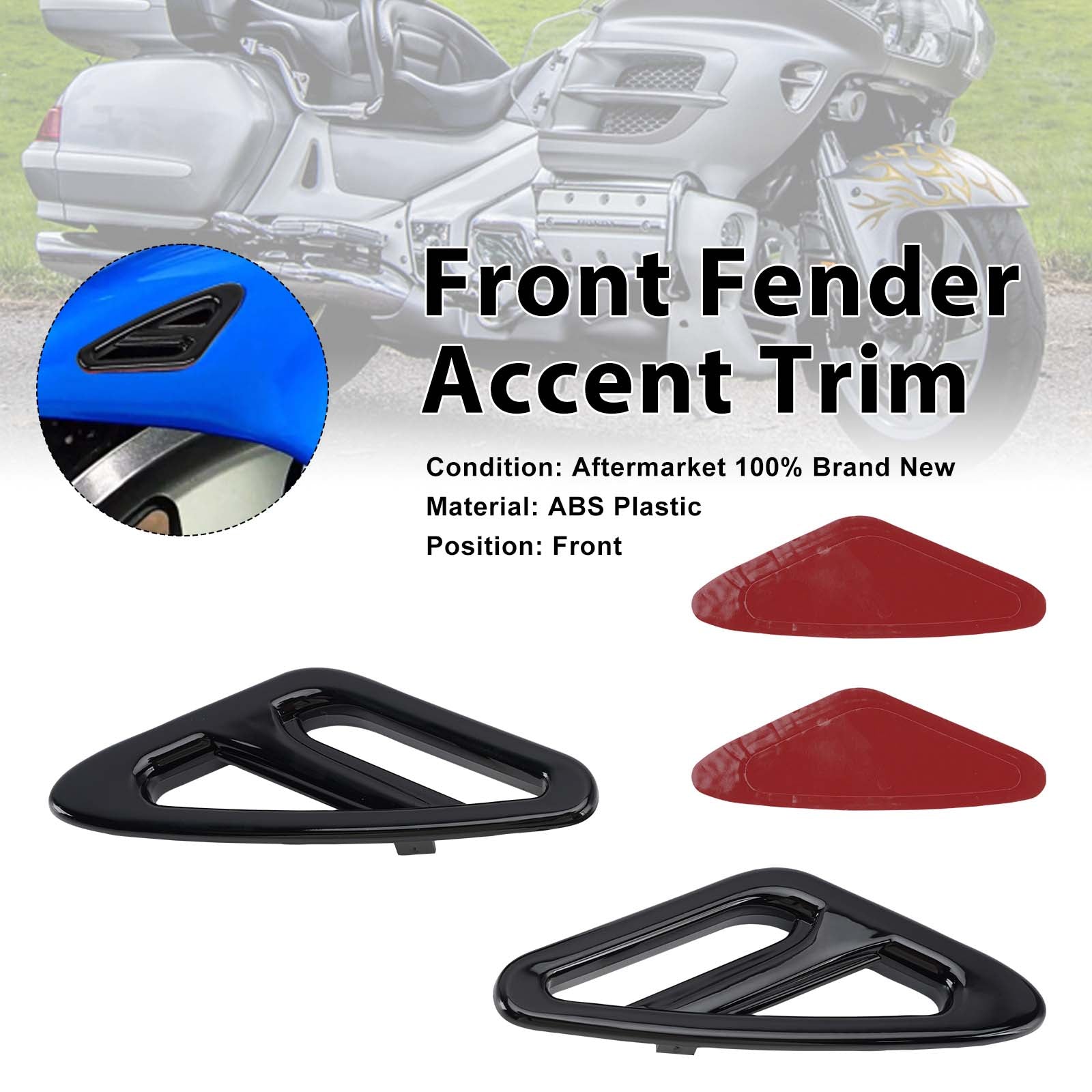 Enjoliveur de garde-boue avant pour Honda GL1800 Goldwing 1800 2001-2017 Black