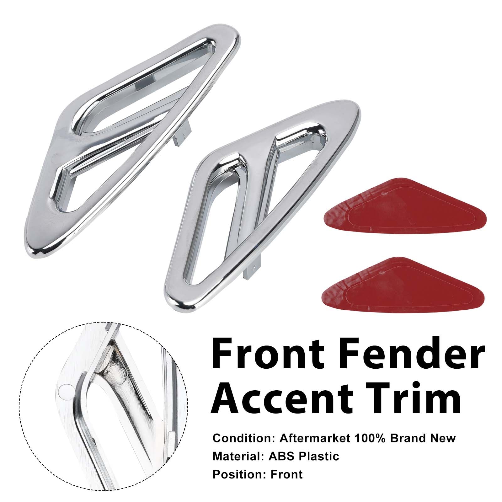 Enjoliveur de garde-boue avant pour Honda GL1800 Goldwing 1800 2001-2017 Chrome