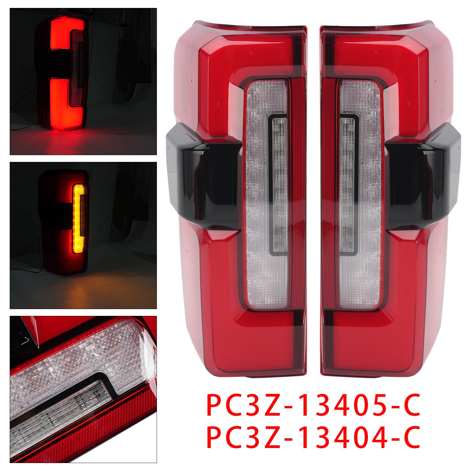 Gauche+Droit Feu AR LED PC3Z-13405-C PC3Z-13404-C Pour Ford F-250 2023-2026