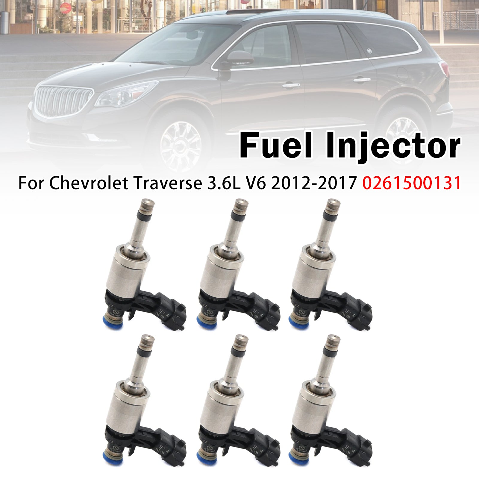 6X Injecteur Carburant Pour Chevrolet Traverse 3.6L V6 2012-2017 0261500131