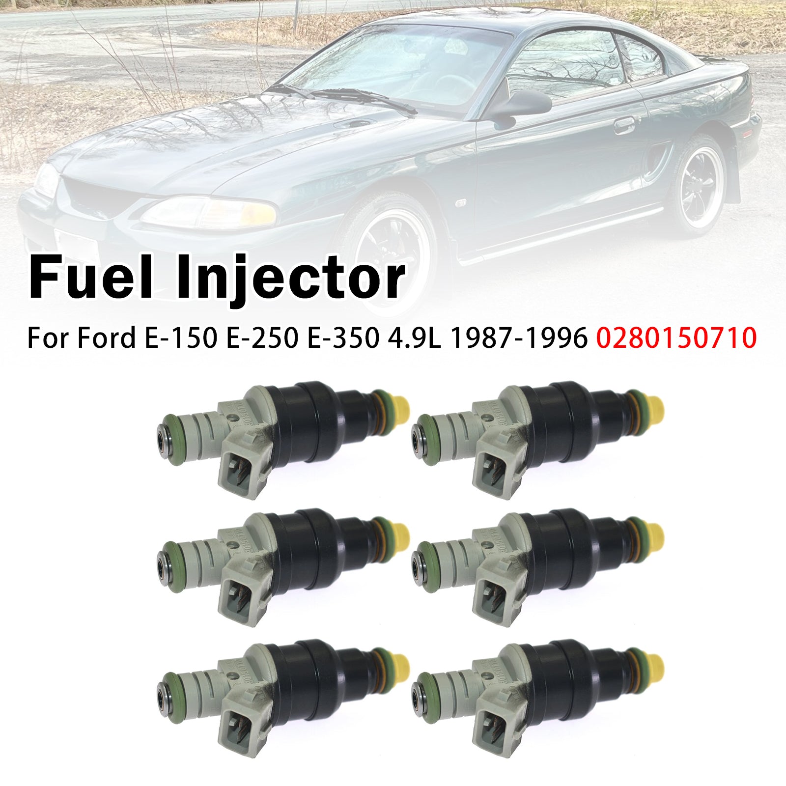6X Injecteur Carburant Pour Pourd E-150 E-250 E-350 4.9L 1987-1996 0280150710