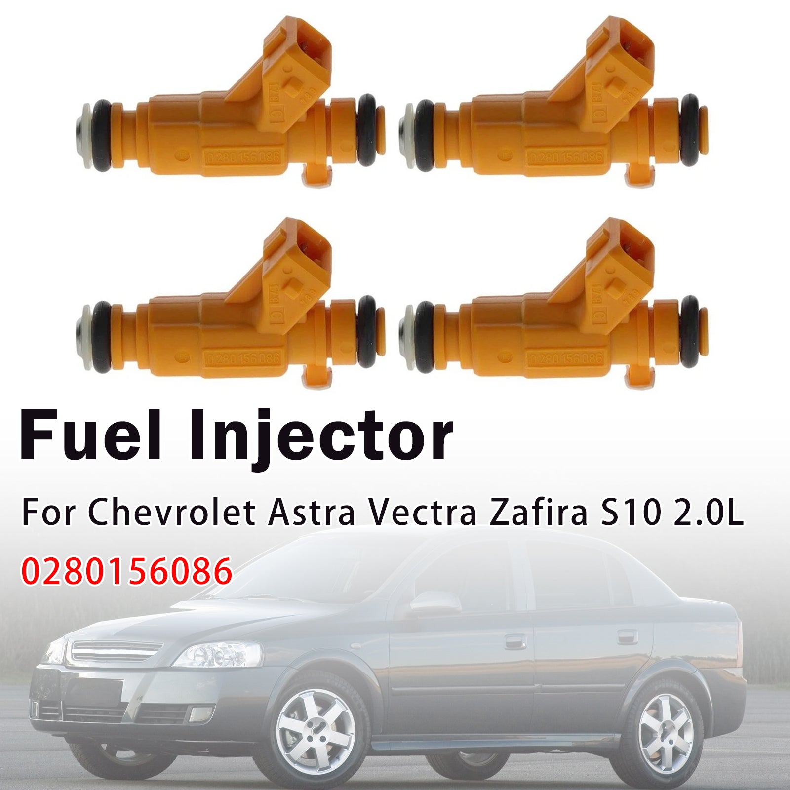 4X Injecteur Carburant Pour Chevrolet Astra Vectra Zafira S10 2.0L 0280156086