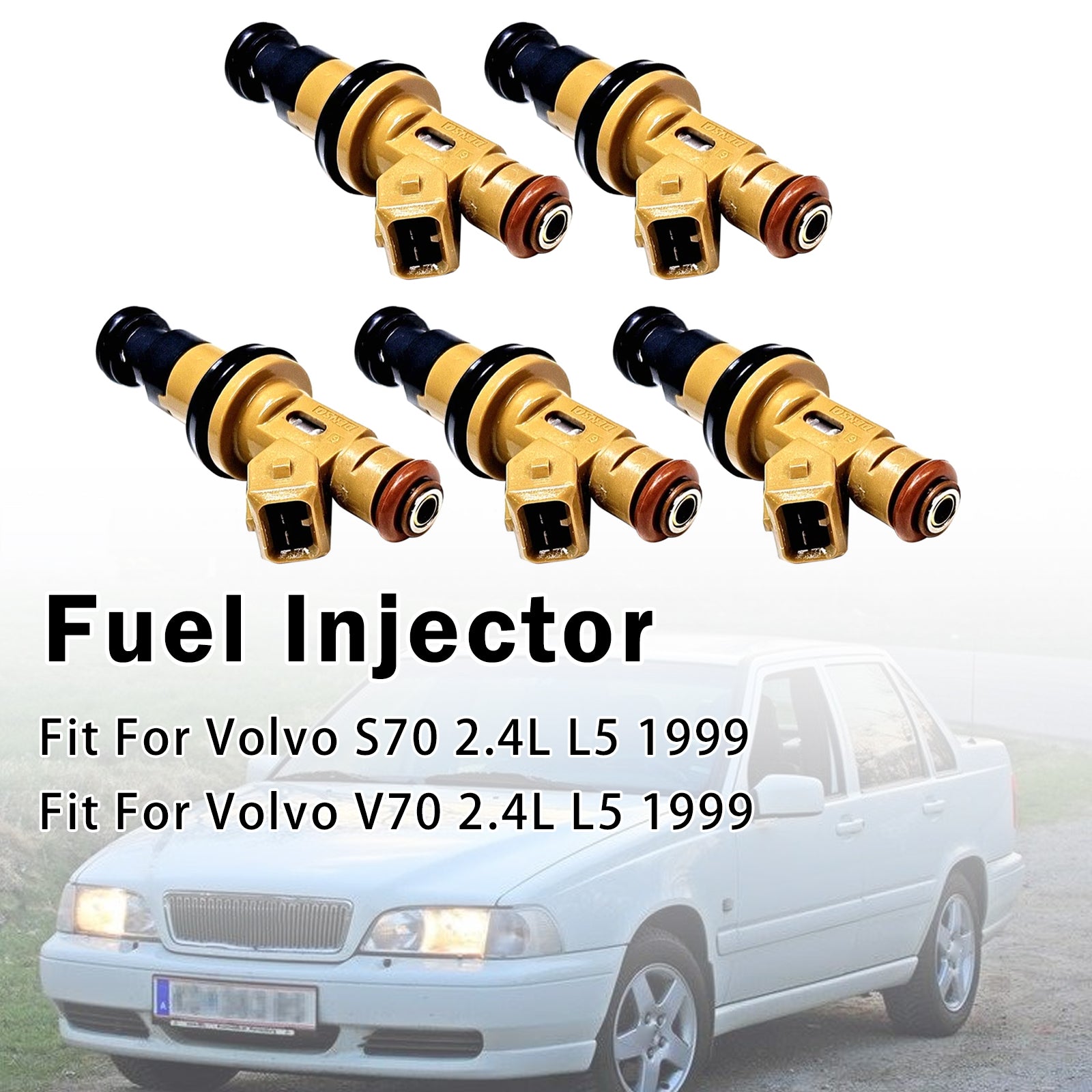 5X Injecteur Carburant Pour Volvo S70 V70 2.4L L5 1999 9125821 195500-3460