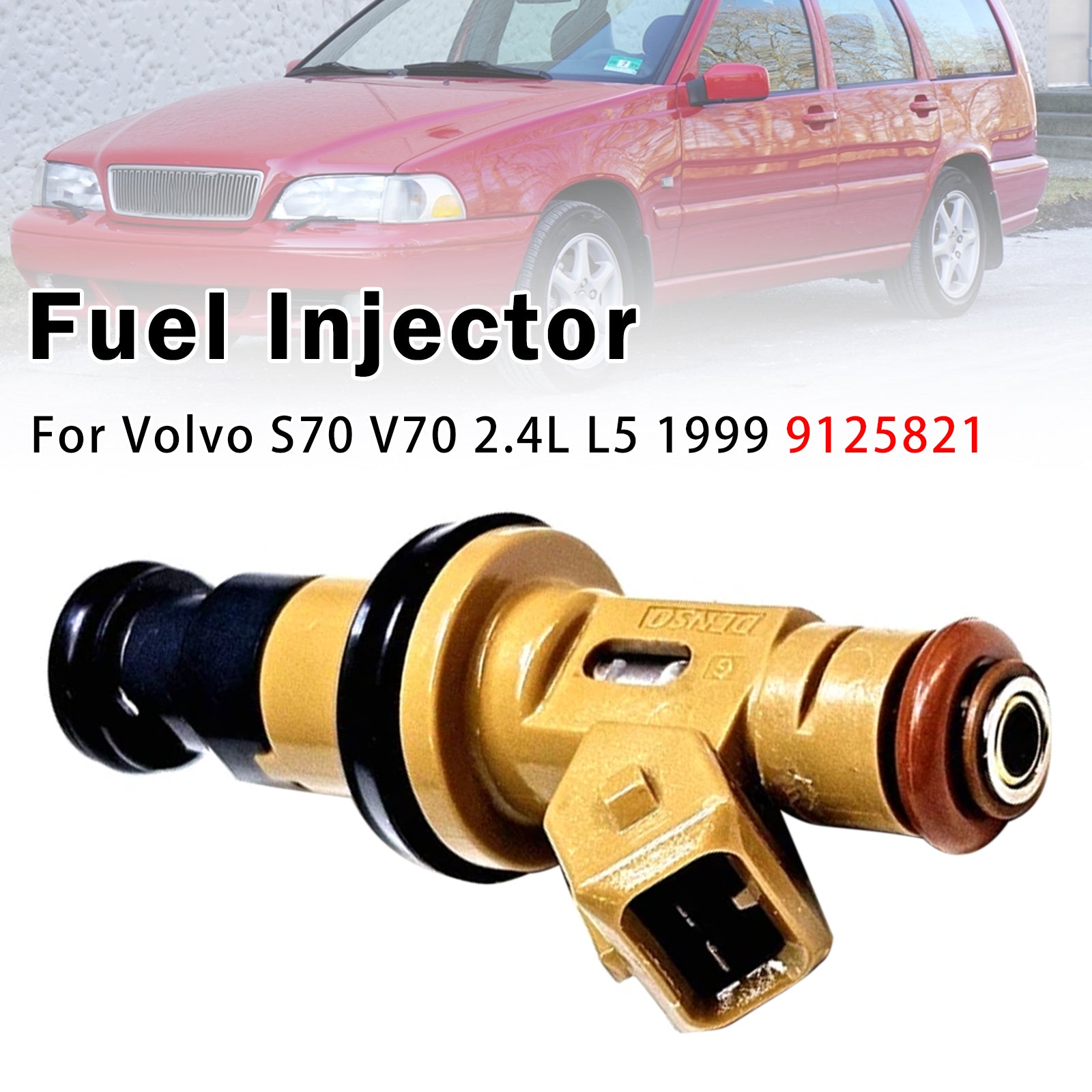 1X Injecteur Carburant Pour Volvo S70 V70 2.4L L5 1999 9125821 195500-3460