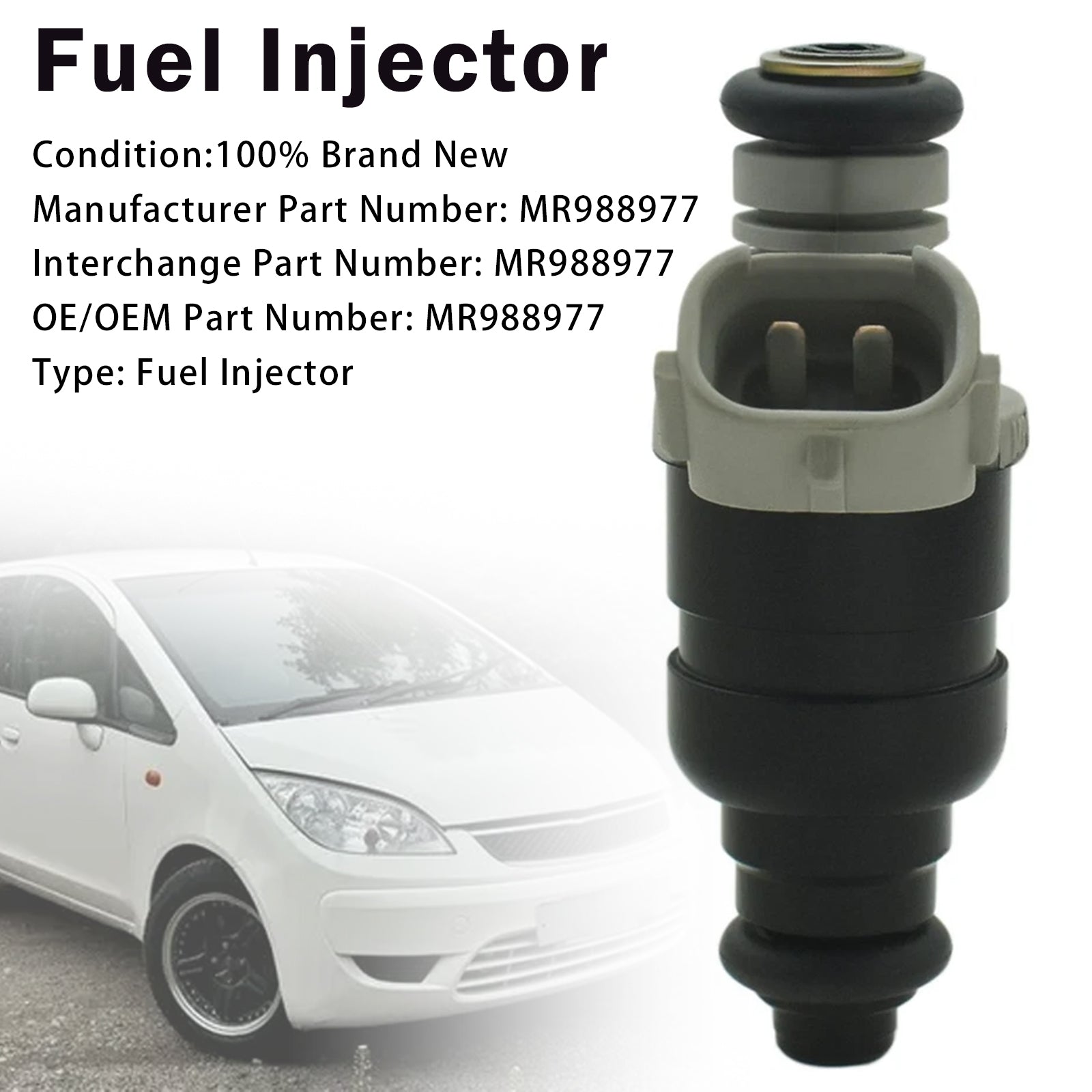 1X Injecteur Carburant Pour Mitsubishi Colt 1.3L Smart Pourfour 04-08 MR988977