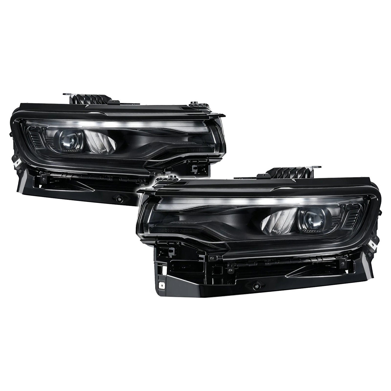 Phare Projecteur LED Complet Gauche+Droit Pour Jeep Wagoneer 2022-2025 Noir
