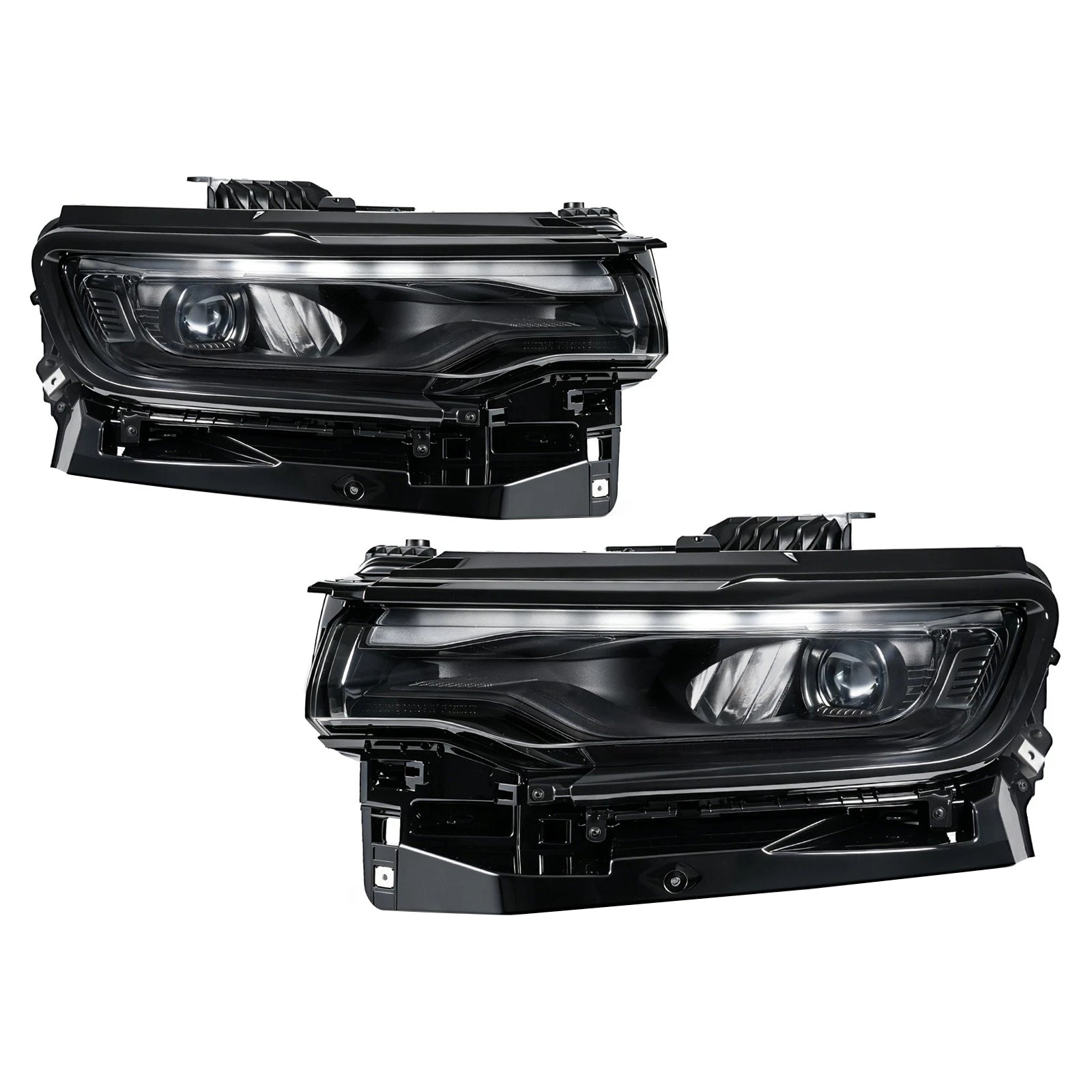 Phare Projecteur LED Complet Gauche+Droit Pour Jeep Wagoneer 2022-2025 Noir