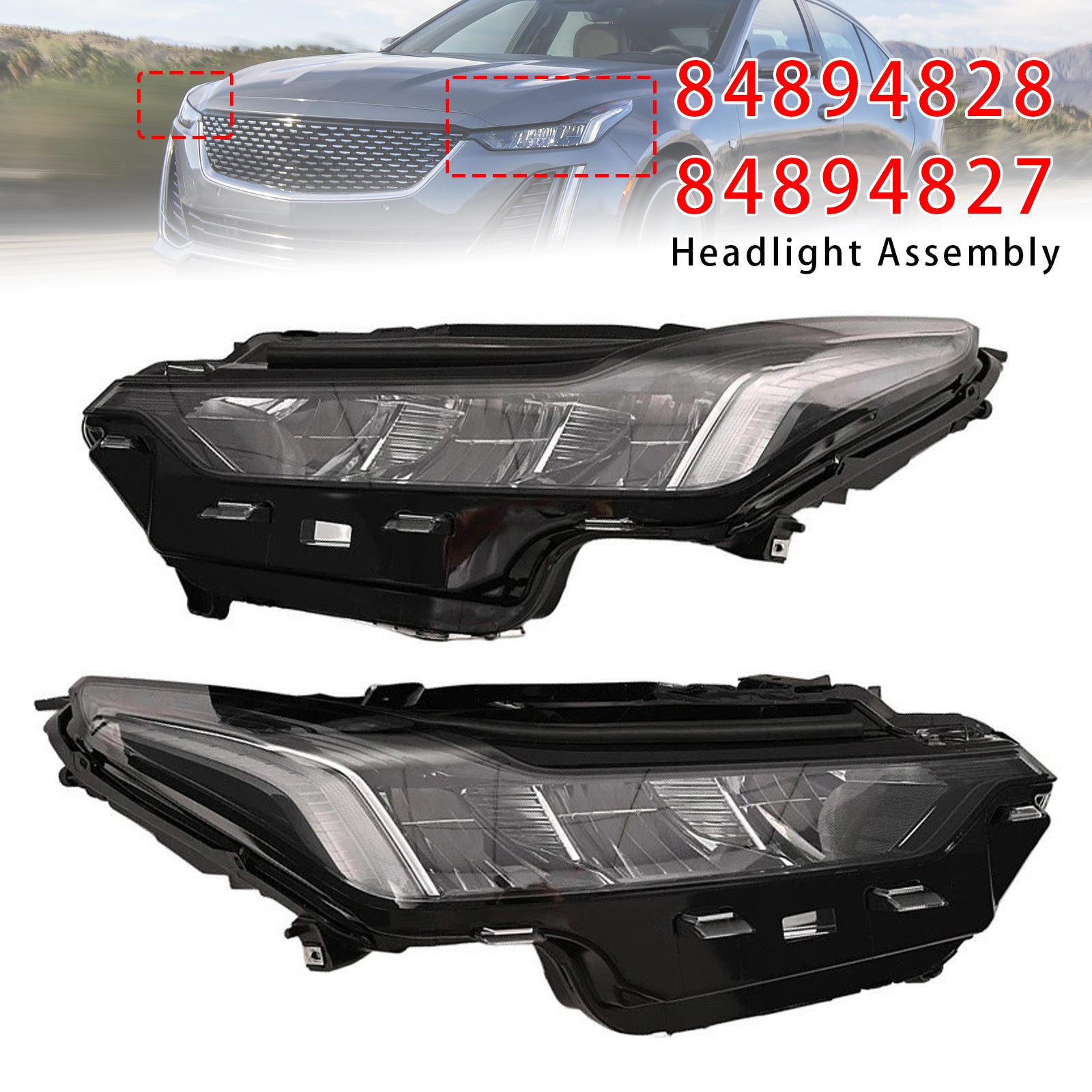 Phare LED Gauche+Droit 84894828 84894827 Pour Cadillac CT5 2020-2024