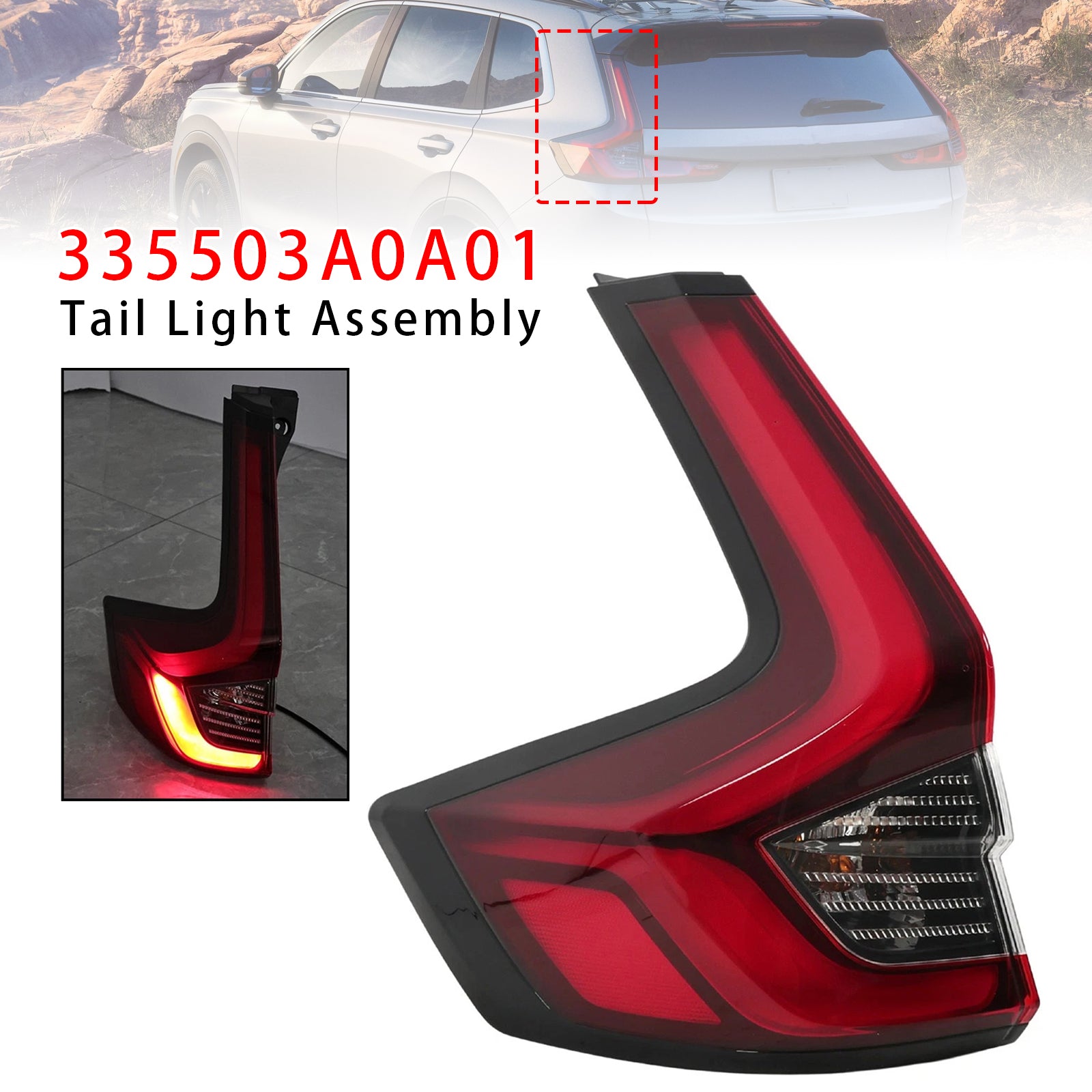 Feu Arrière LED Externe Gauche 335503A0A01 Pour Honda CR-V 2023-2024