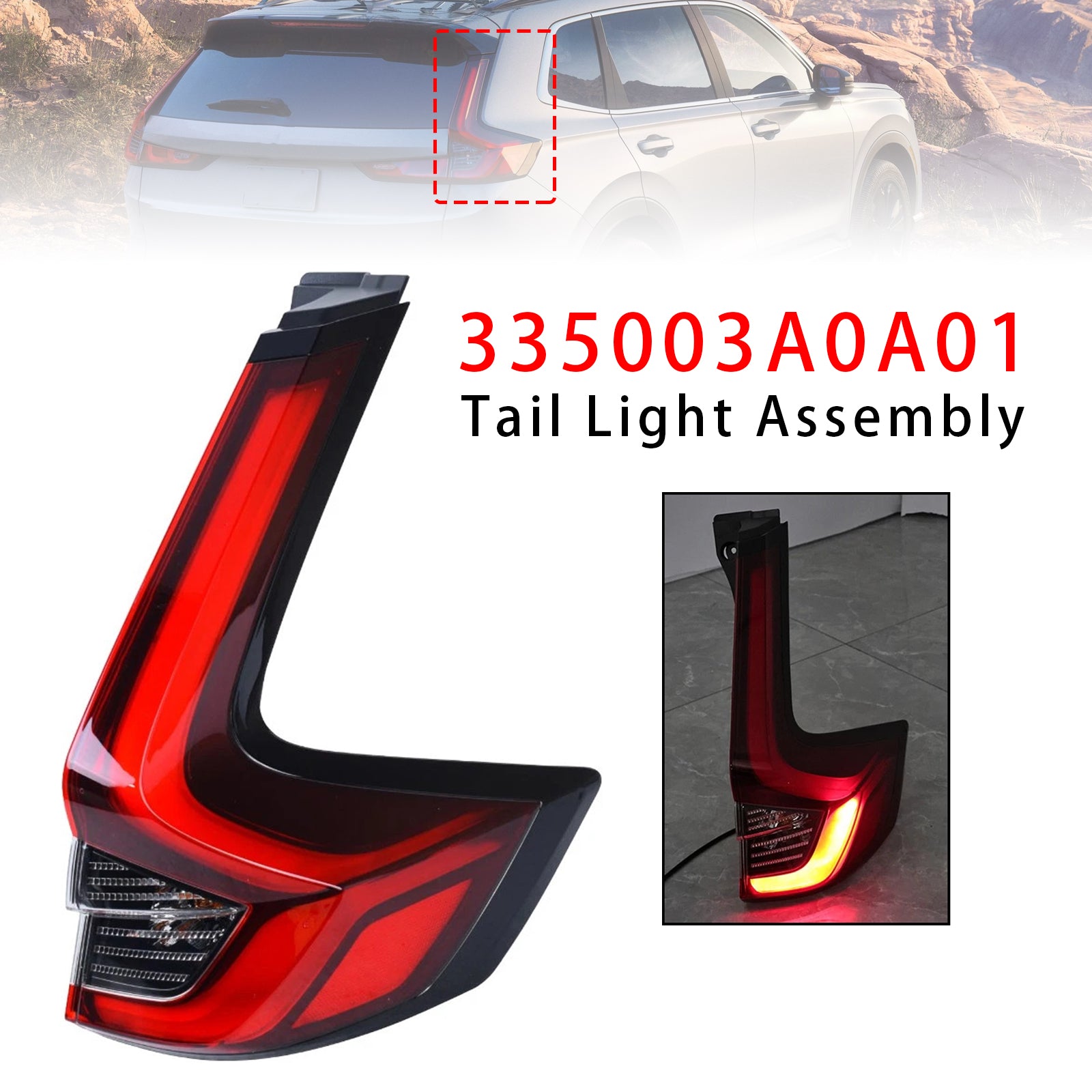 Feu Arrière LED Externe Droit 335003A0A01 Pour Honda CR-V 2023-2024