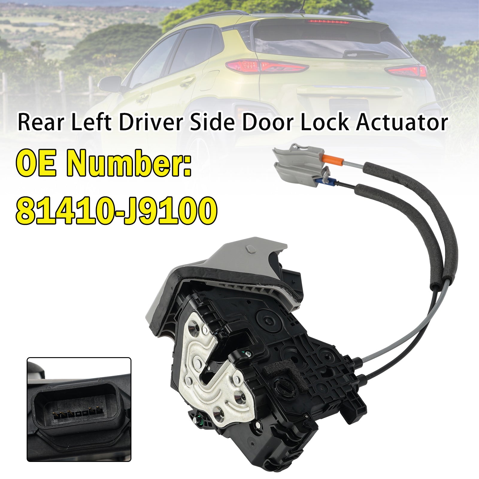 Actionneur serrure porte arrière gauche 81410-J9100 Pour Hyundai Kona 2018-2020