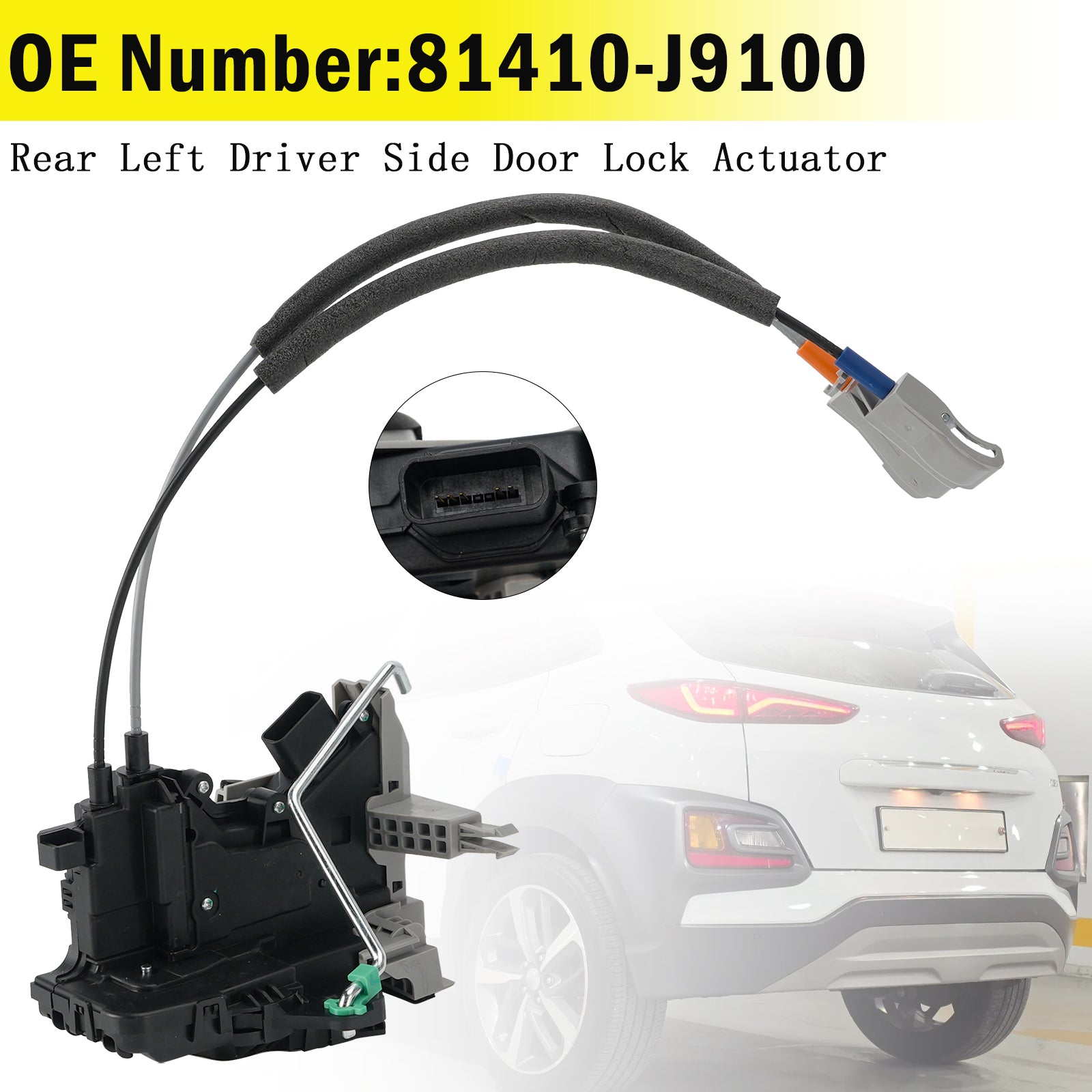 Actionneur serrure porte arrière gauche 81410-J9100 Pour Hyundai Kona 2018-2020