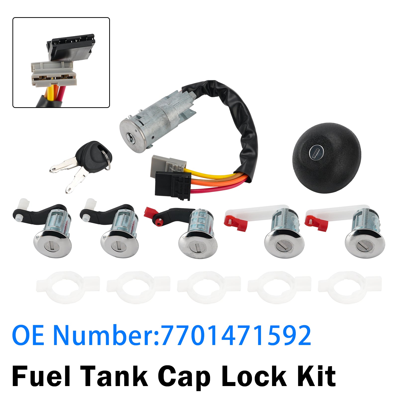 Kit Bouchon Réservoir Verrouillable 7701471592 Pour Renault Master 2