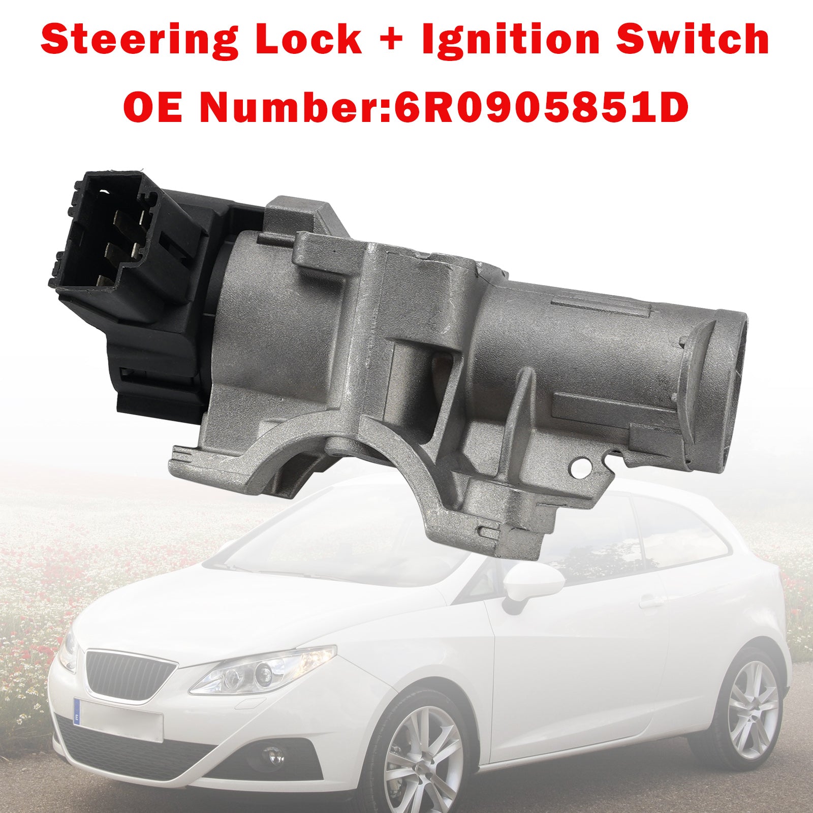 Verrou Direction + Interrupteur D’allumage 6R0905851D Pour Seat Ibiza Skoda Citigo