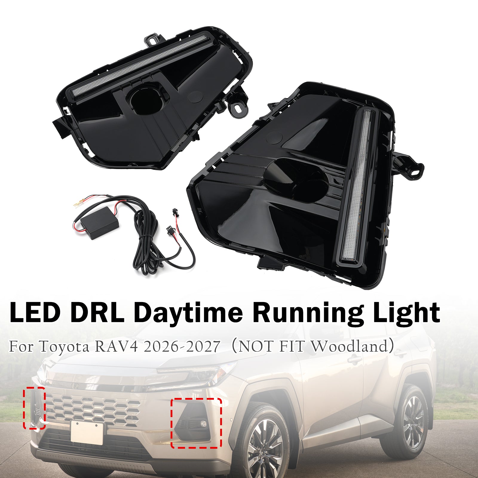 Paire Feu De Jour Pare-Chocs Avant Pour Toyota RAV4 2026-2027