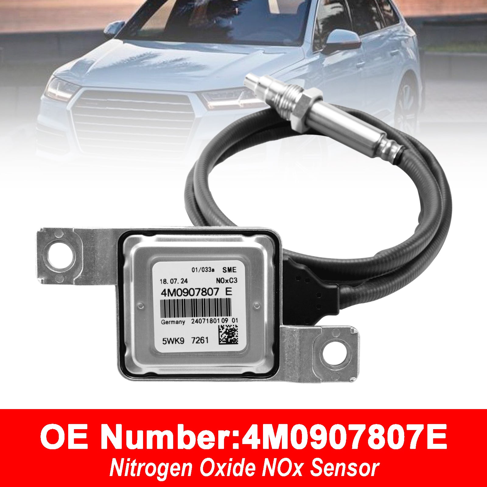 Capteur D'Oxydes D'Azote Nox 4M0907807E Pour Audi Q7 3.0L 2016-2019