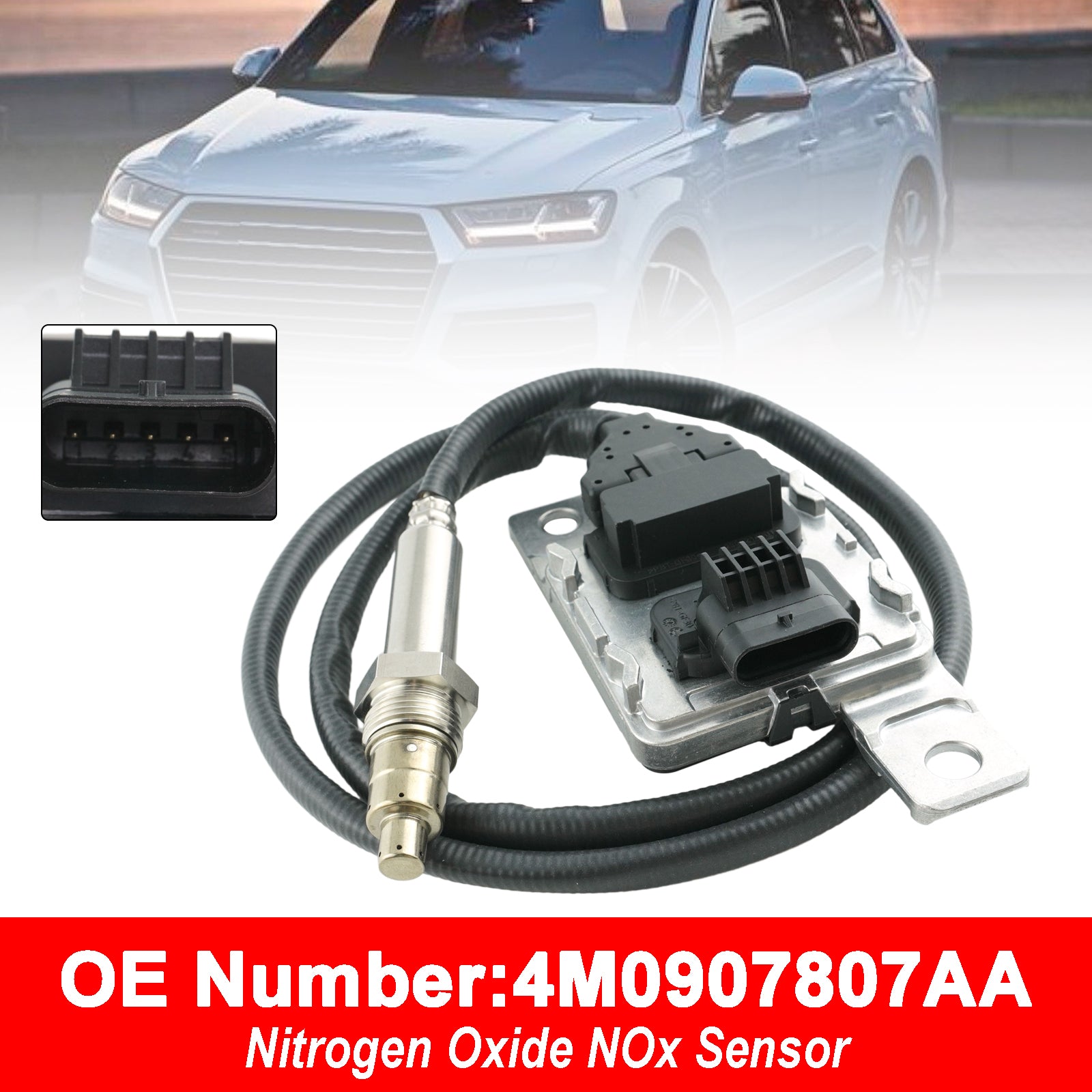 Capteur d'oxydes d'azote NOx 4M0907807AA Pour Audi Q7 VW Touareg 3.0 TDI 2015-2021
