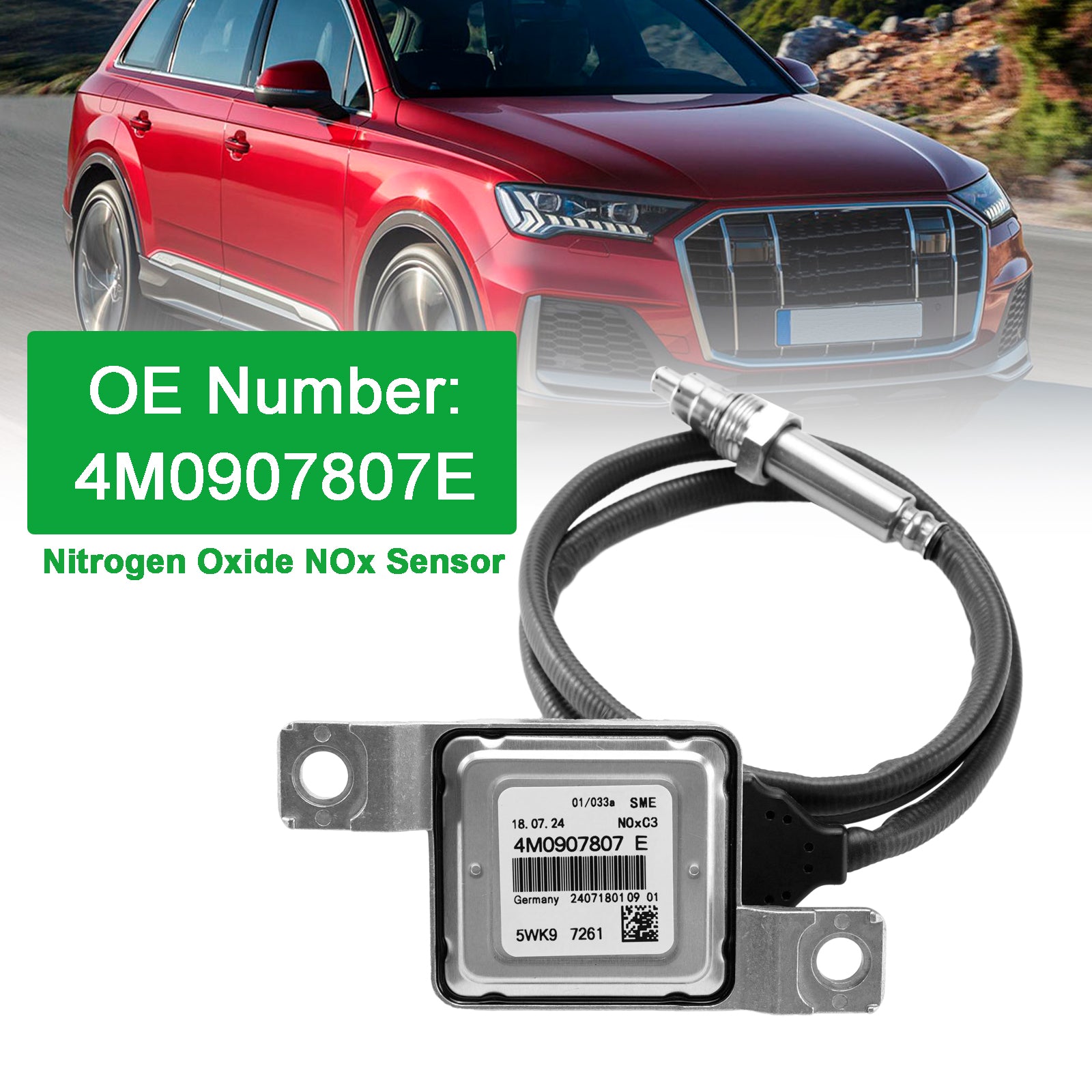 Capteur D'Oxydes D'Azote Nox 4M0907807E Pour Audi Q7 3.0L 2016-2019