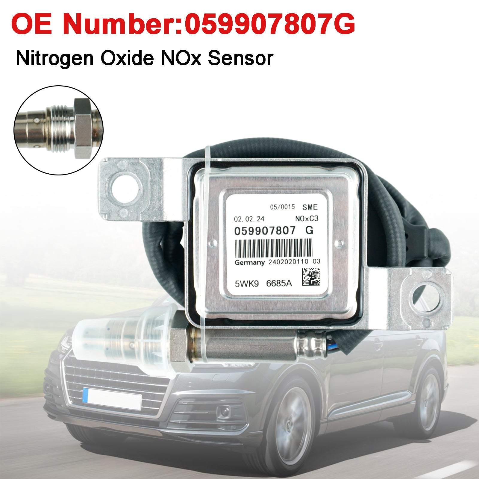 Capteur D'Oxydes D'Azote Nox 059907807G Pour Volkswagen Touareg Audi Q7 TDI