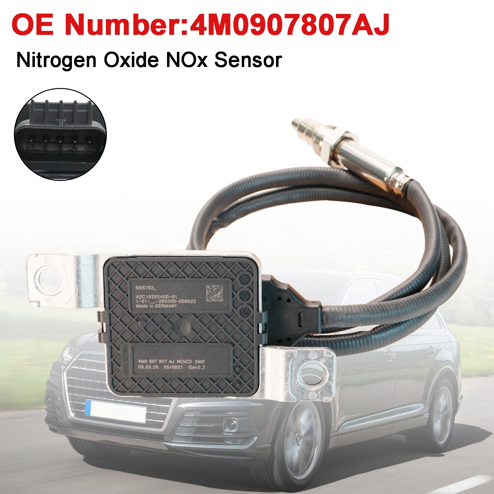 Capteur D'Oxydes D'Azote Nox 4M0907807AJ Pour Audi Q7 Q8 VW Touareg