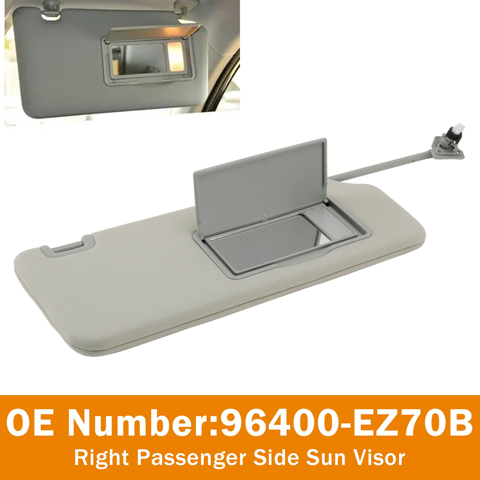 Pare-Soleil Passager Droit Avec Lumière 96400-EZ70B Pour Nissan Titan 2004-2024