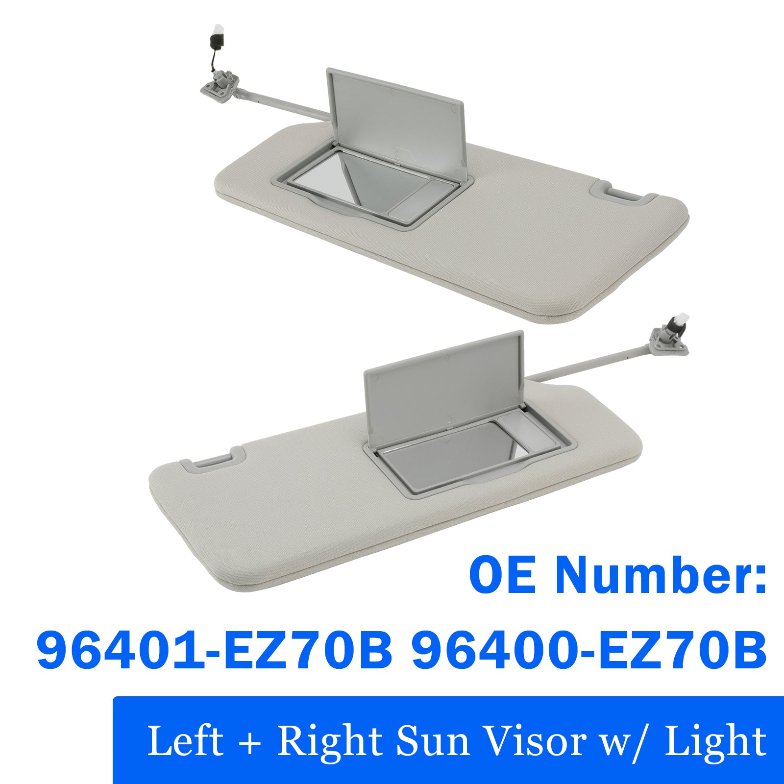 Pare-Soleil L+R Avec Lumière 96401-EZ70B 96400-EZ70B Pour Nissan Titan 2004-2024