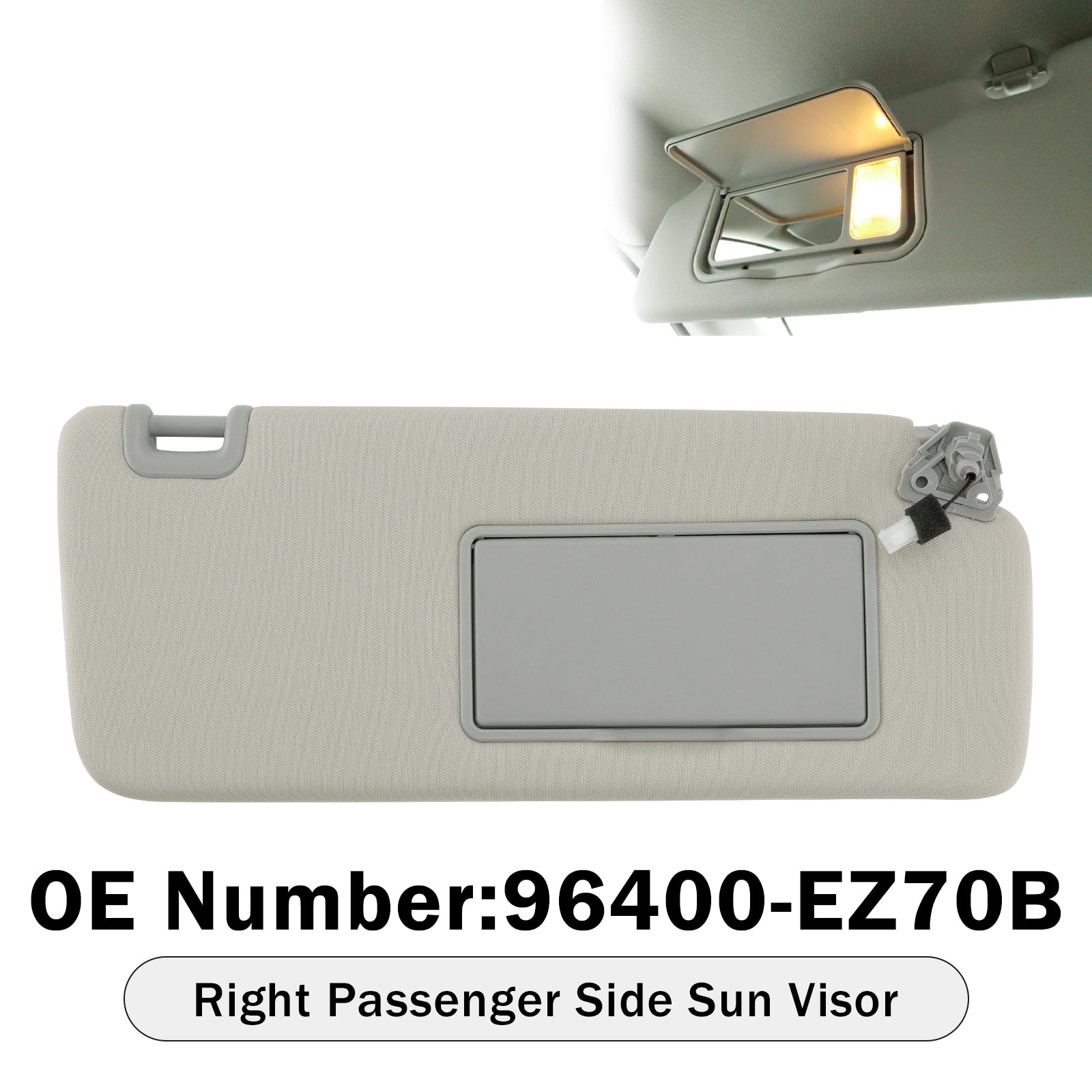 Pare-Soleil Passager Droit Avec Lumière 96400-EZ70B Pour Nissan Titan 2004-2024