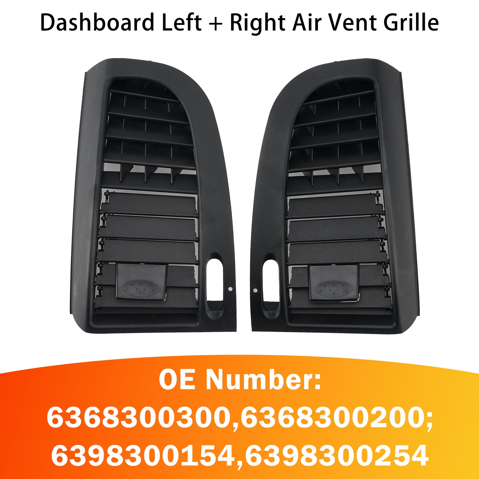 Grilles Ventilation Tableau De Bord L+R Pour Benz W636 04-15 W639 10-17