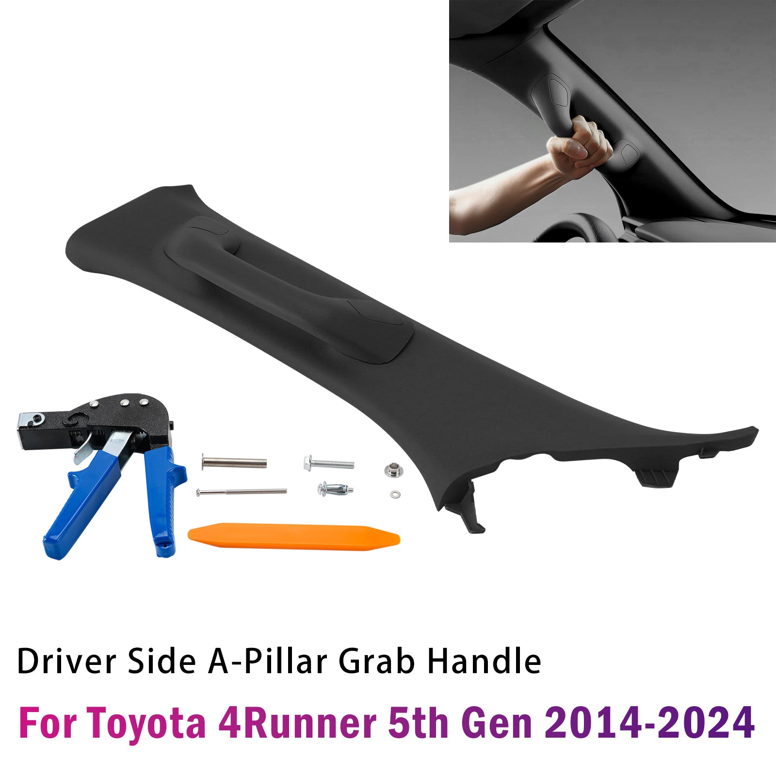 Poignée Saisie Pilier-A Côté Conducteur Noir Pour Toyota 4Runner 5Th Gen 14-24