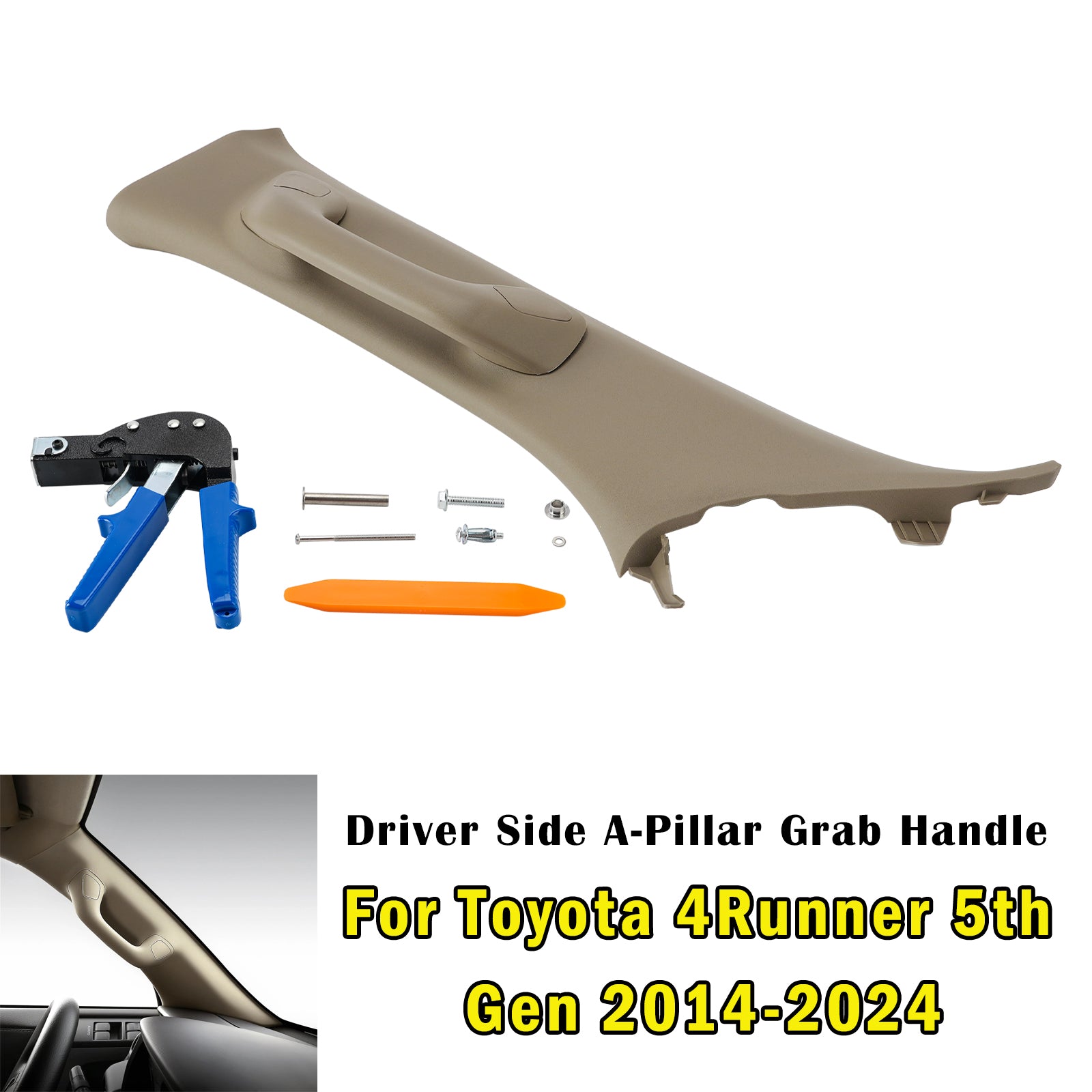 Poignée De Saisie Pilier-A Côté Conducteur Pour Toyota 4Runner 5Th Gen 2014-2024