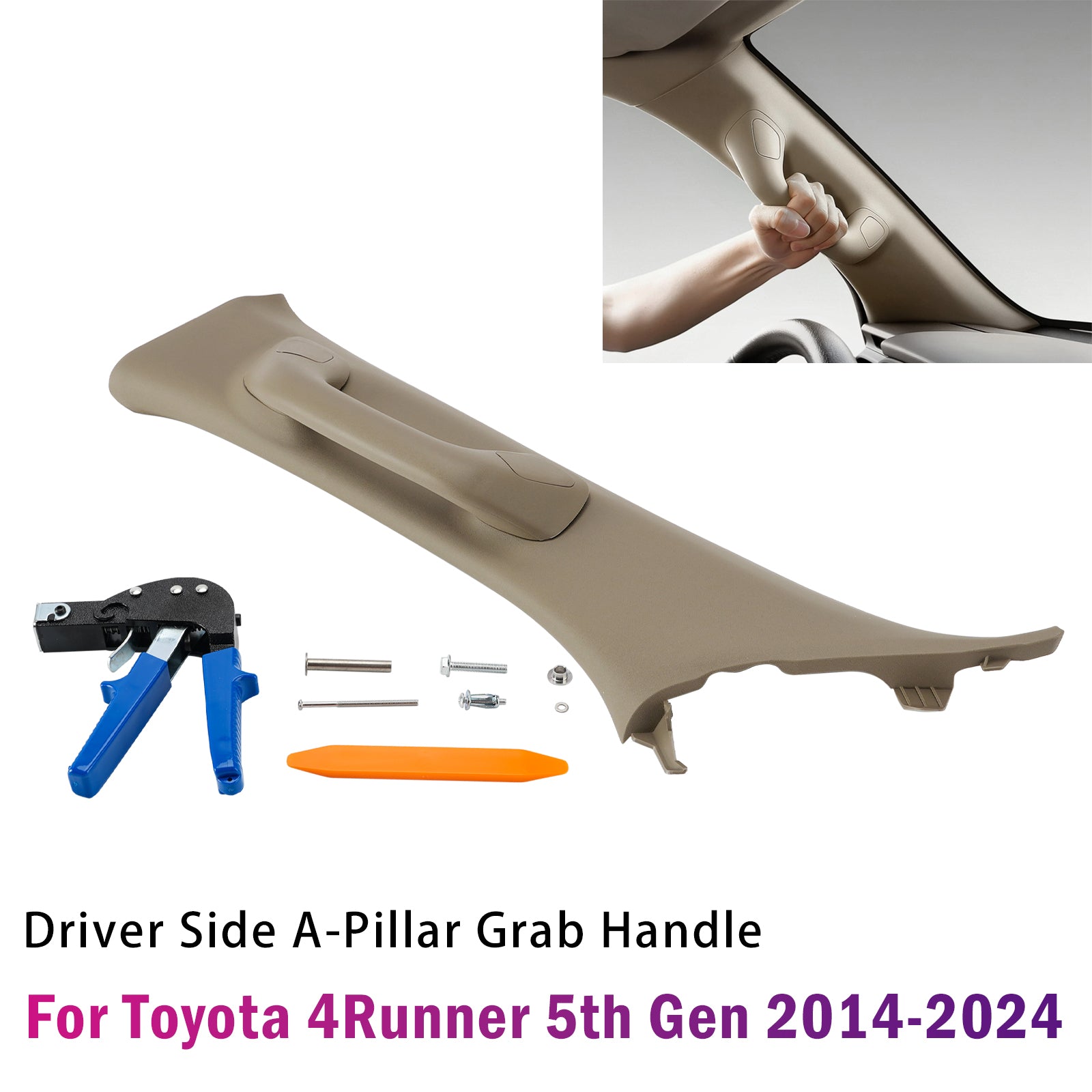 Poignée De Saisie Pilier-A Côté Conducteur Pour Toyota 4Runner 5Th Gen 2014-2024