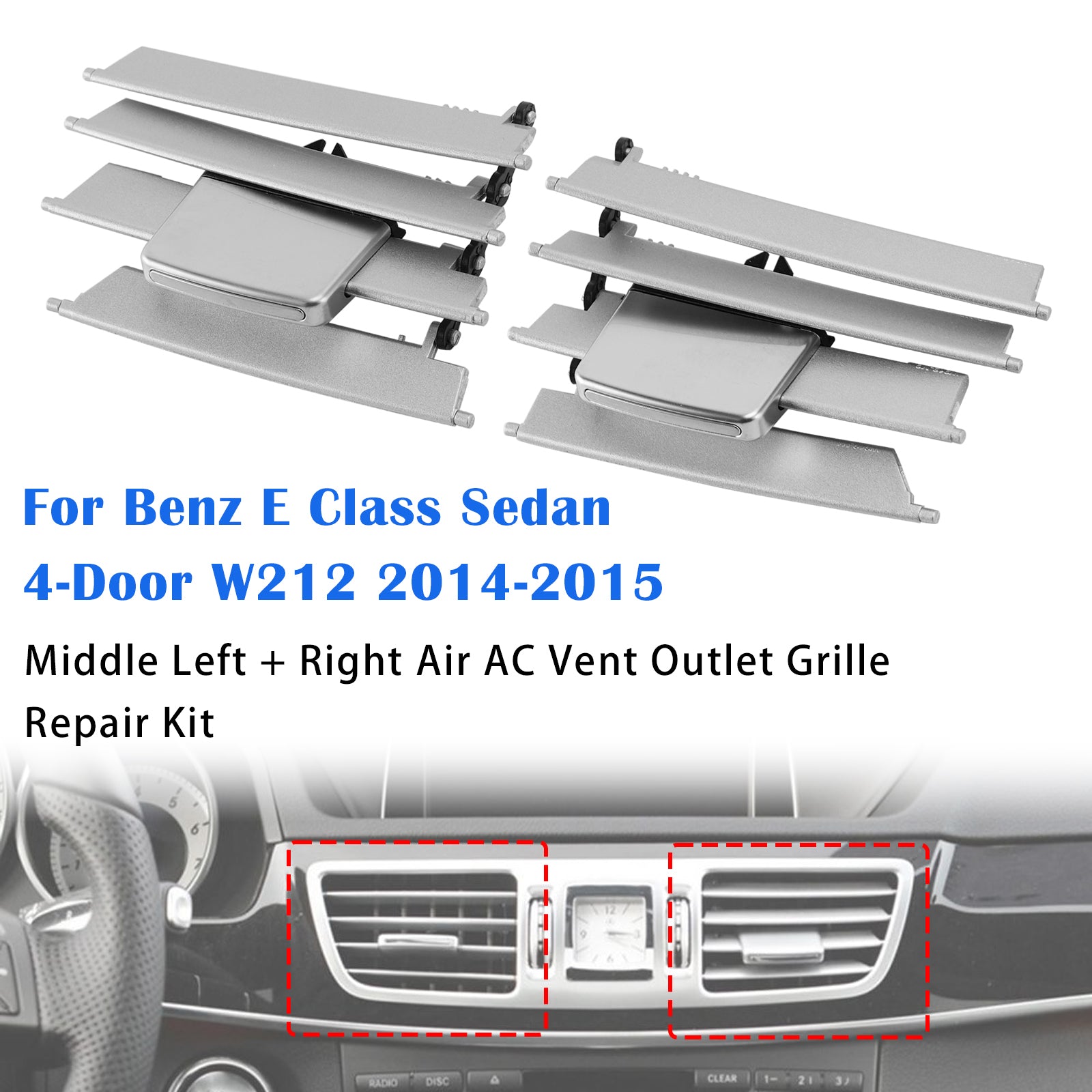 Kit Réparation Sortie D’Air Milieu L+R Pour Benz Classe E W212 2014-2017