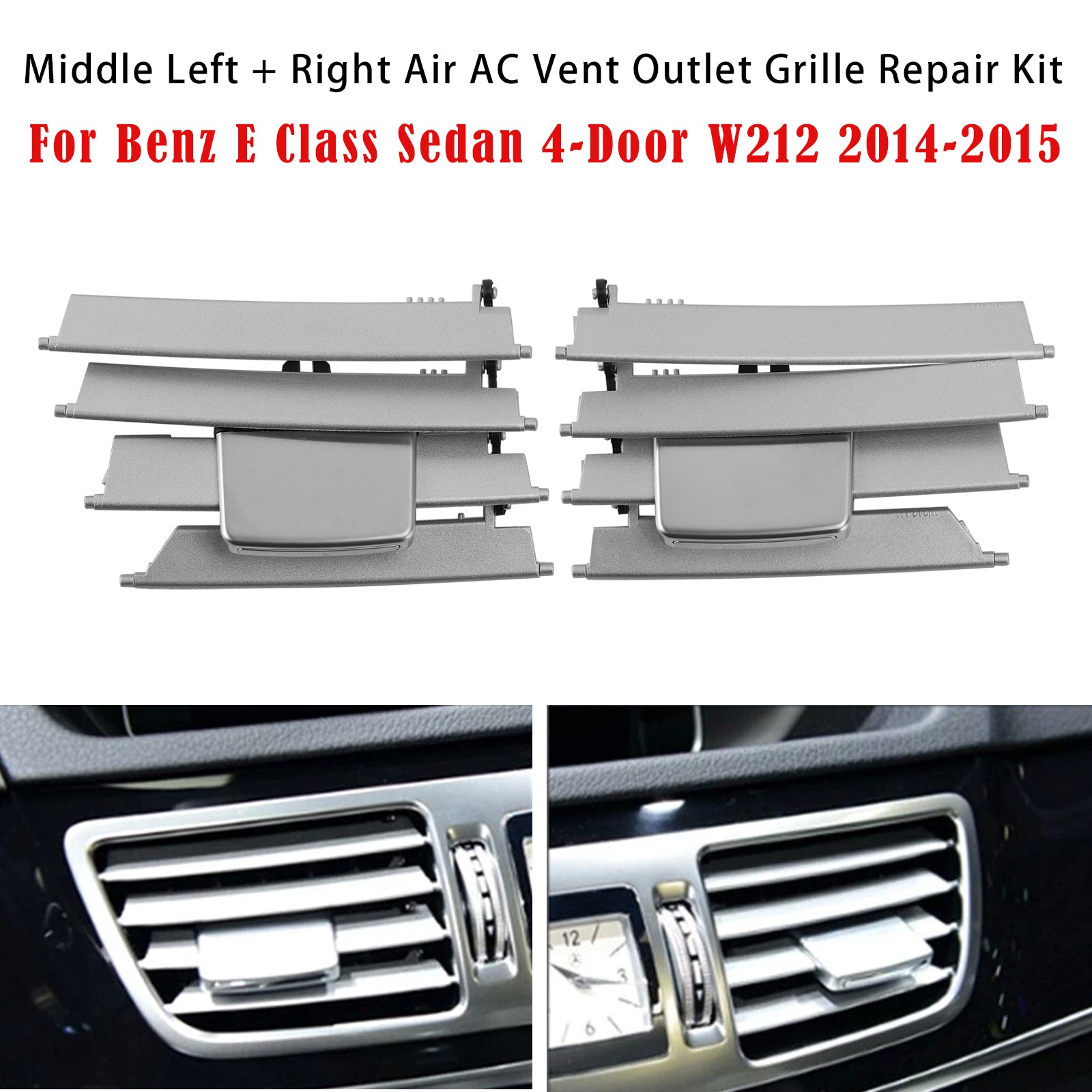 Kit Réparation Sortie D’Air Milieu L+R Pour Benz Classe E W212 2014-2017