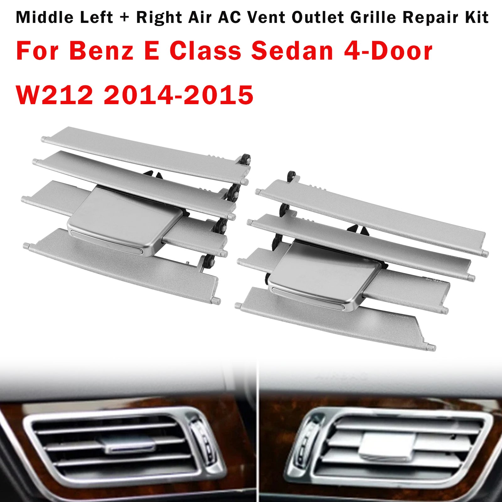 Kit Réparation Sortie D’Air Milieu L+R Pour Benz Classe E W212 2014-2017