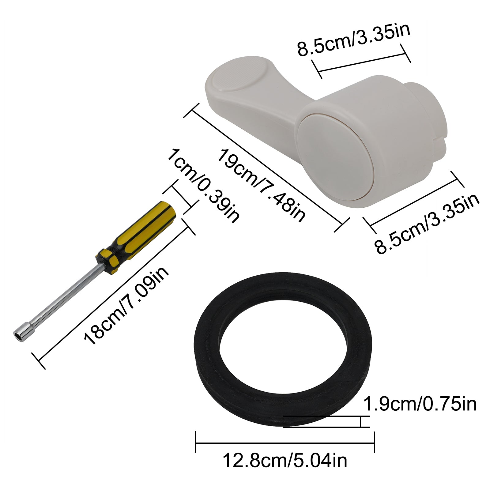 Pédale chasse toilettes Camping-car pour Dometic 300 310 311 320 321 avec Kit
