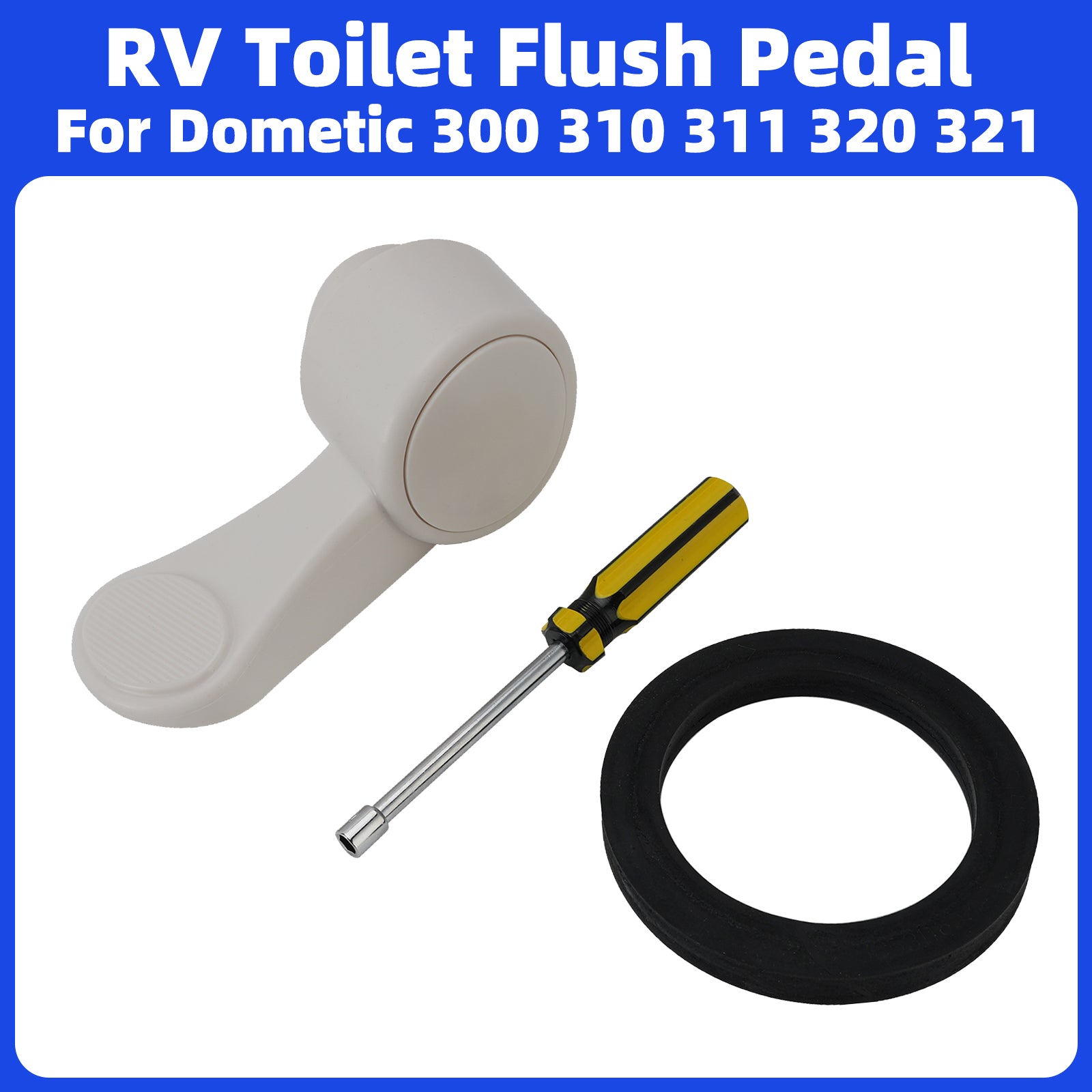 Pédale chasse toilettes Camping-car pour Dometic 300 310 311 320 321 avec Kit