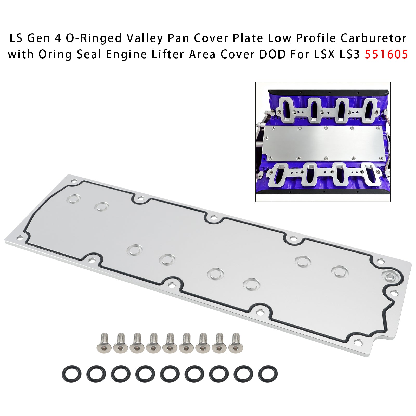 LS Gen 4 Plaque De Couverture Profil Bas Pour LSX LS3 551605