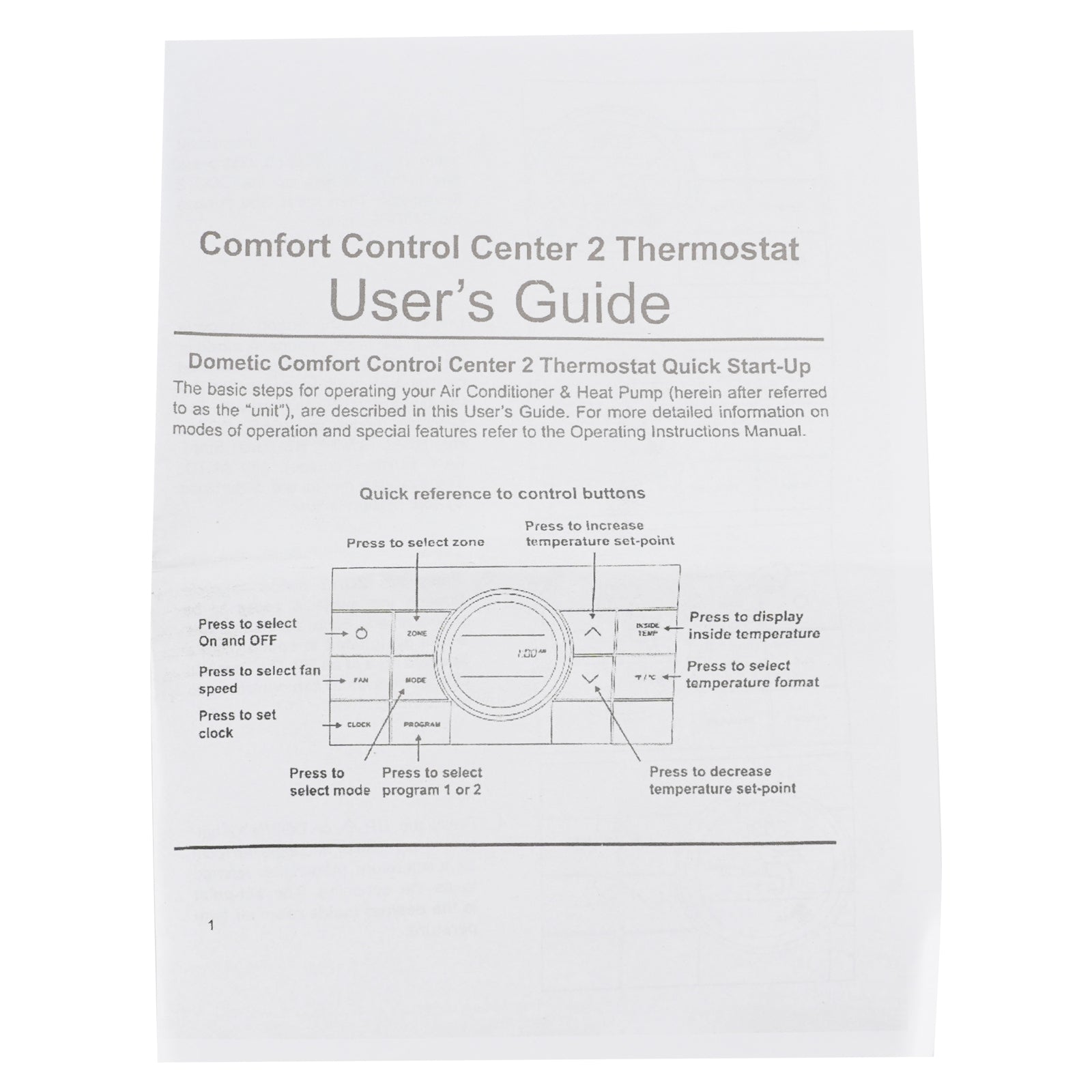 314082.011 Wielostrefowy termostat do pojazdu kempingowego Comfort Center do Dometic CCC2 457915 Czarny
