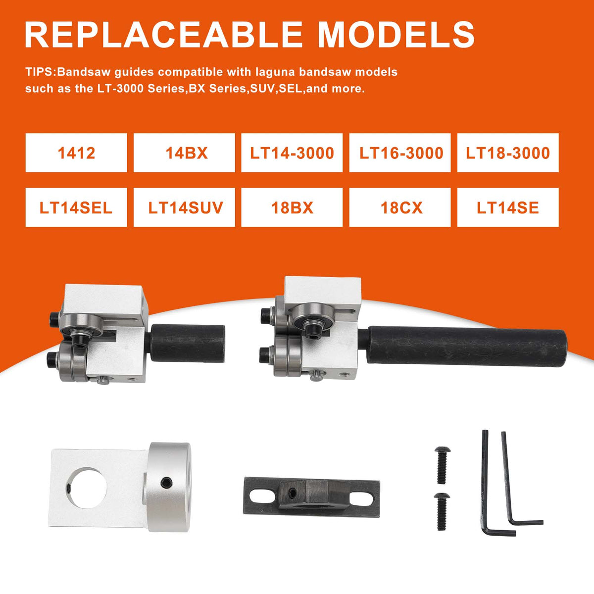 Kit de guidage pour lame de scie à ruban Laguna 1412 14BX LT14-3000 LT16-3000