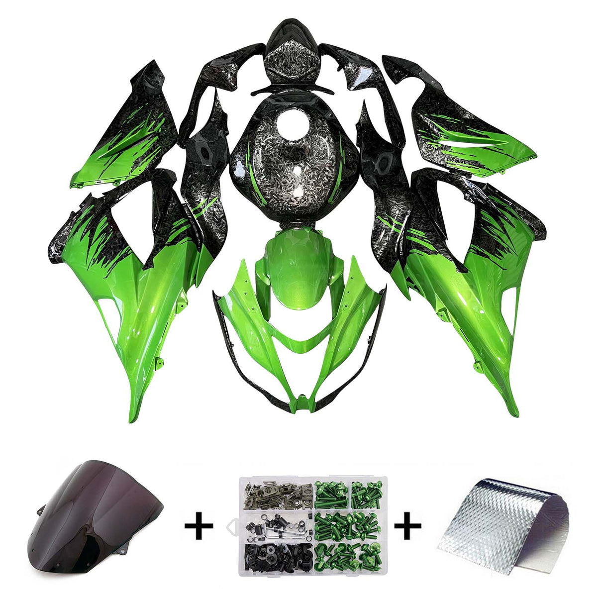 Kit de carénage injecté en plastique ABS pour Kawasaki ZX6R 636 2013-2018
